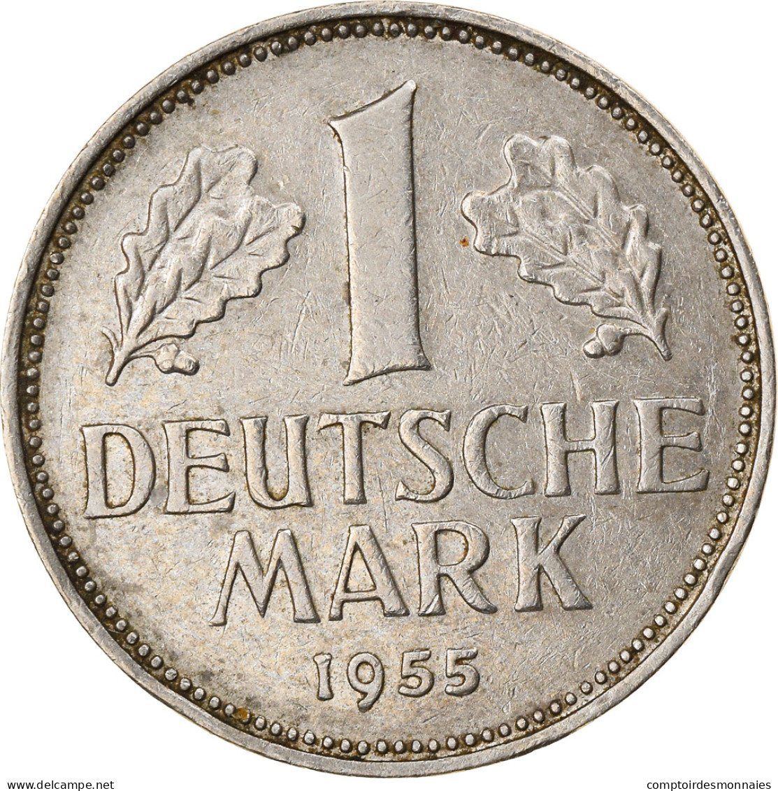 Monnaie, République Fédérale Allemande, Mark, 1955, Stuttgart, TTB - 1 Marco