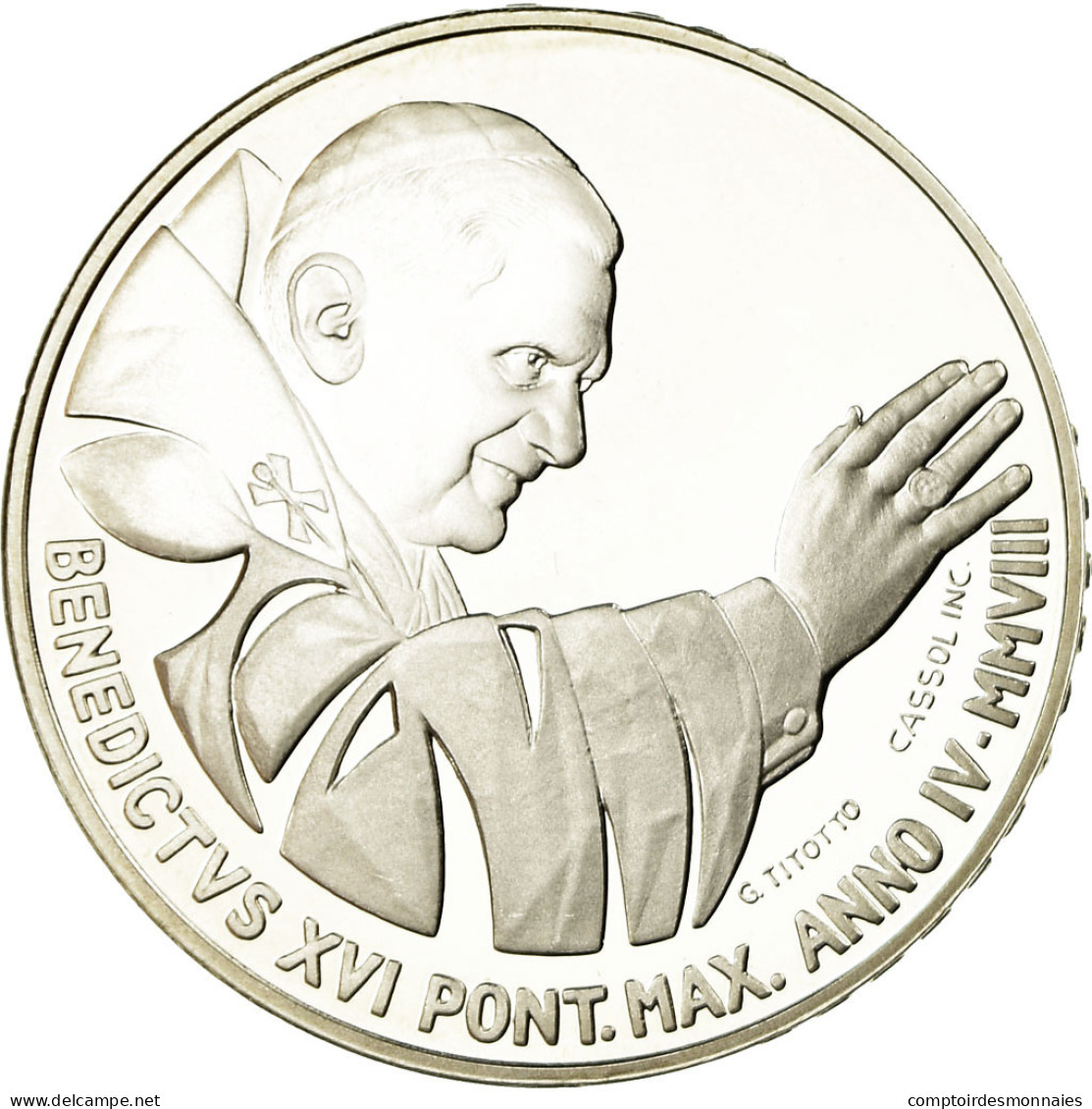 Vatican, Pape Benoit XVI, 5 Euro, Journée De La Jeunesse, 2008, FDC, Argent - Vatican