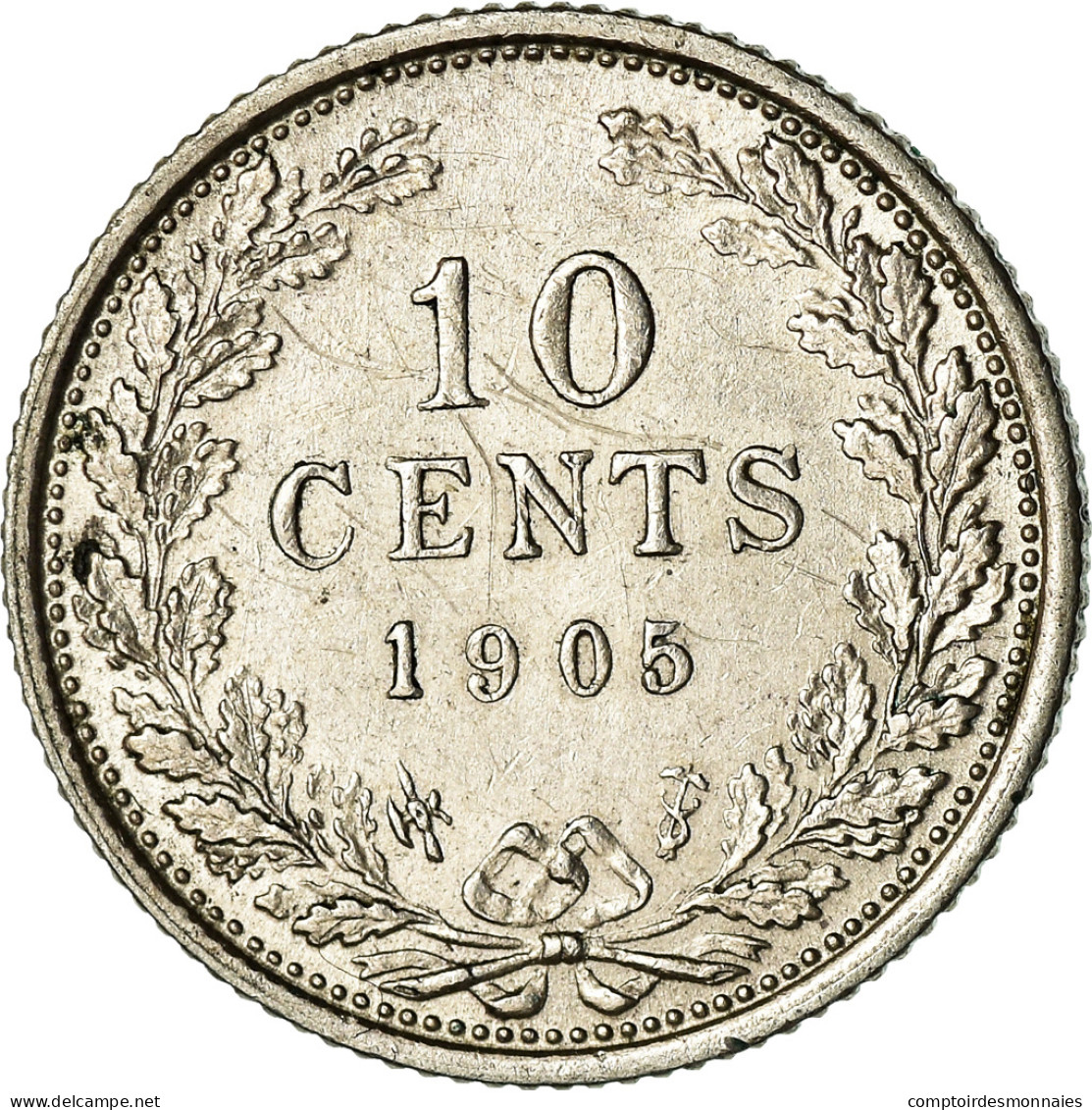 Monnaie, Pays-Bas, Wilhelmina I, 10 Cents, 1905, SUP, Argent, KM:136 - 10 Cent