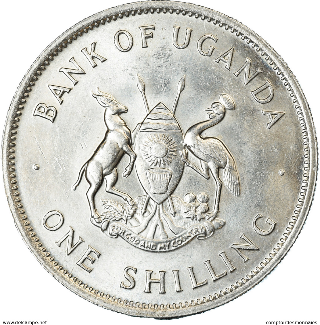 Monnaie, Uganda, Shilling, 1976, TTB+, Copper-Nickel Plated Steel, KM:5a - Ouganda