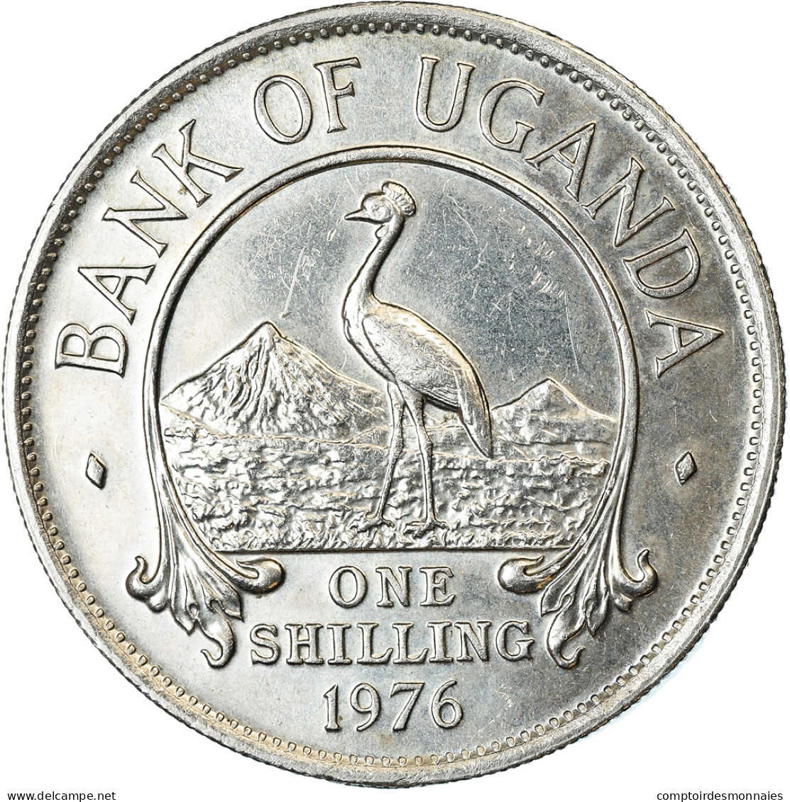 Monnaie, Uganda, Shilling, 1976, TTB+, Copper-Nickel Plated Steel, KM:5a - Uganda