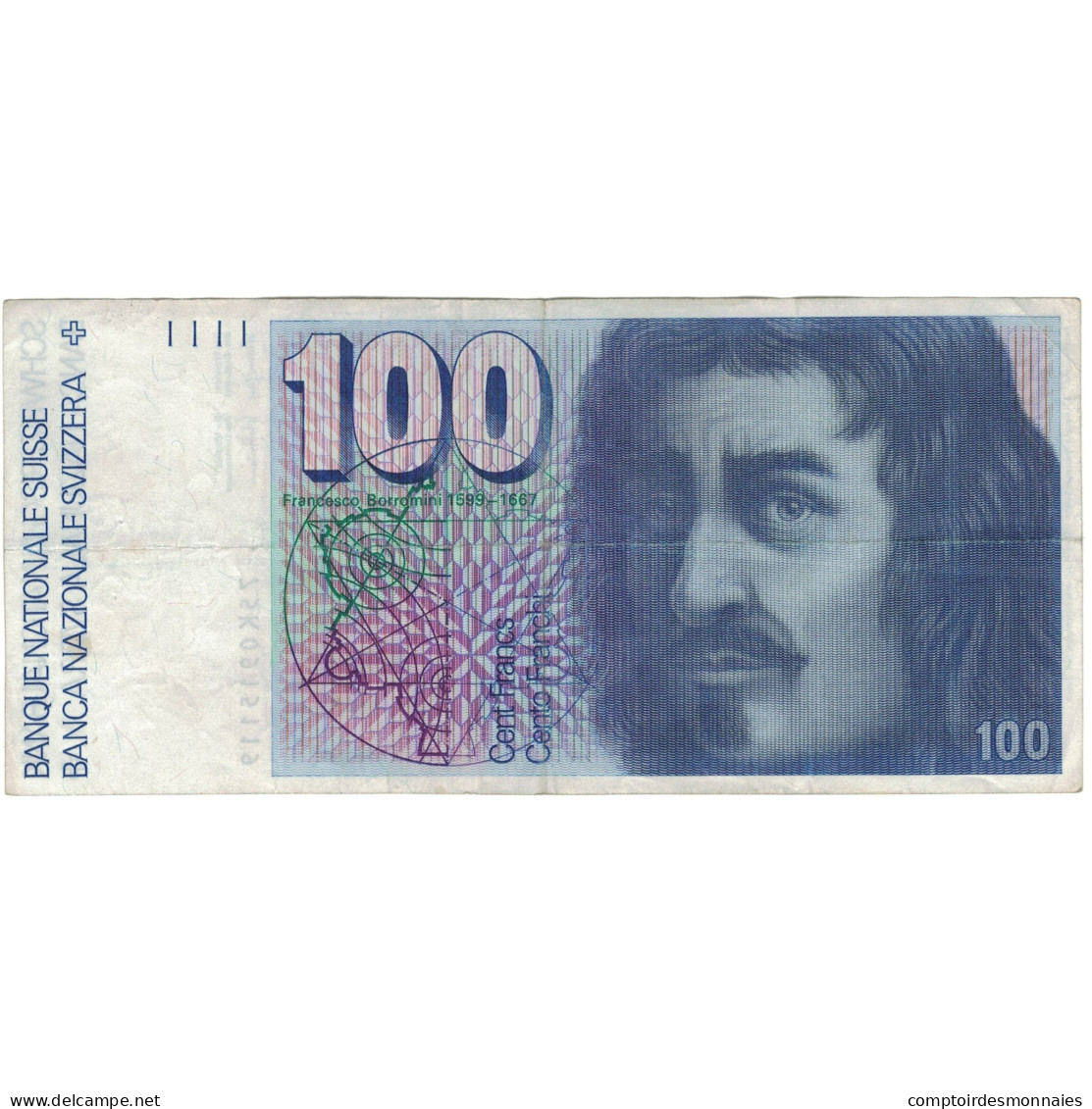 Billet, Suisse, 100 Franken, 1975, 1975, KM:57a, TTB - Suisse