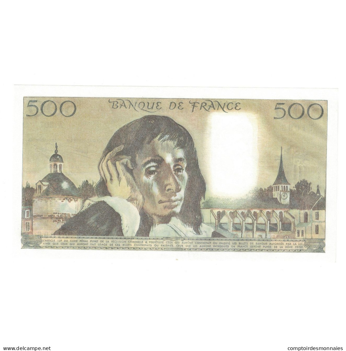 France, 500 Francs, Pascal, 1984, 1984-07-05, SPL+, Fayette:71.31, KM:156e - 500 F 1968-1993 ''Pascal''