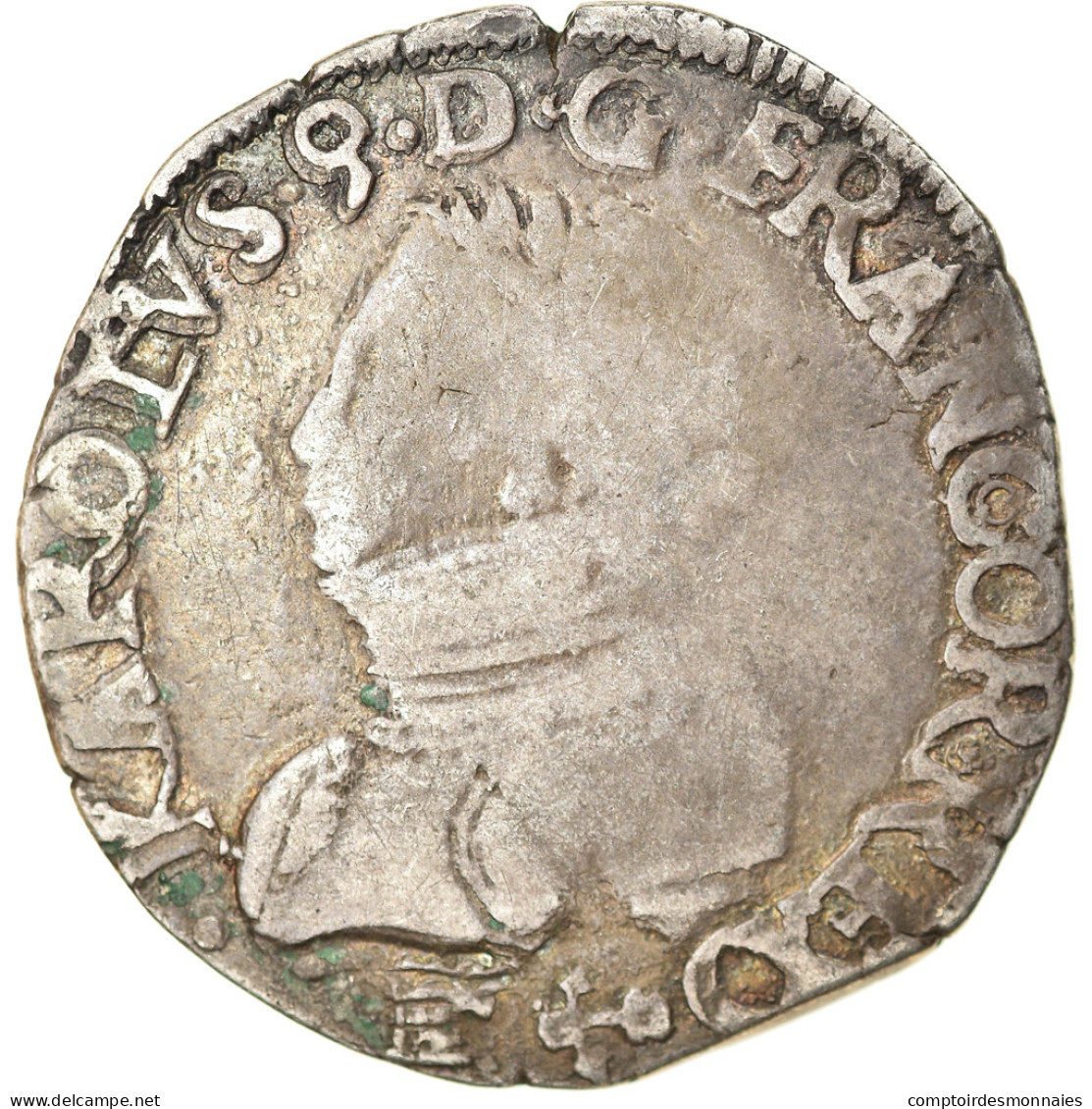 Monnaie, France, Charles IX, Teston, 1569, Bayonne, TB, Argent, Sombart:4610 - 1560-1574 Carlo IX