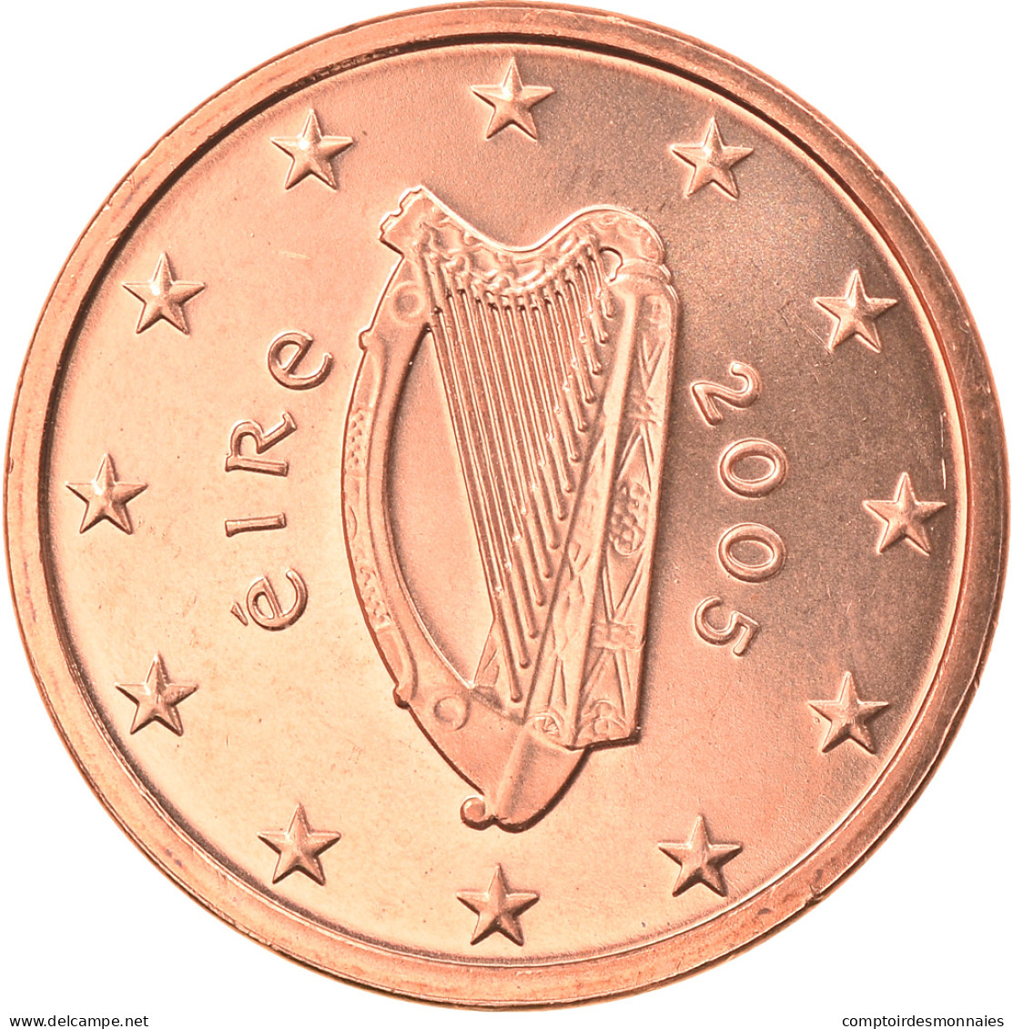 IRELAND REPUBLIC, Euro Cent, 2005, Sandyford, FDC, Copper Plated Steel, KM:32 - Ireland