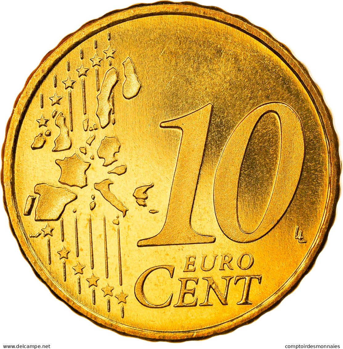 Pays-Bas, 10 Euro Cent, 2001, Utrecht, FDC, Laiton, KM:237 - Niederlande