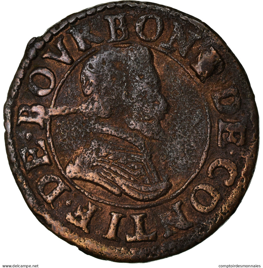 Monnaie, France, CHÂTEAU-REGNAULT, François De Bourbon, Double Tournois, TB - Other & Unclassified