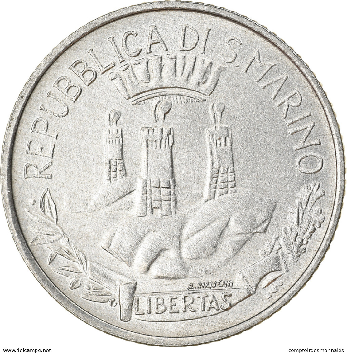 Monnaie, San Marino, 2 Lire, 1982, Rome, SPL, Aluminium, KM:132 - San Marino