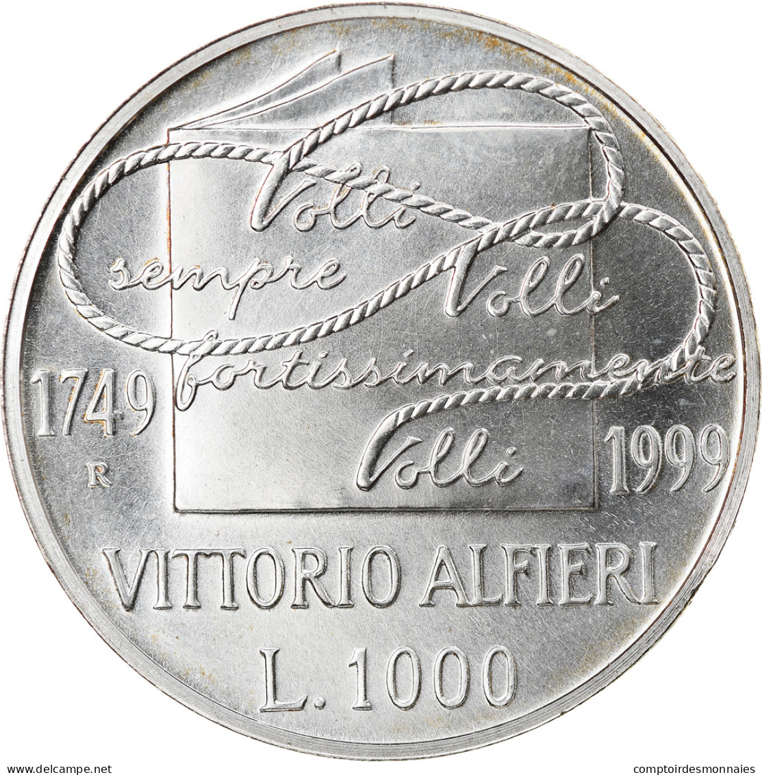 Monnaie, Italie, 1000 Lire, 1999, Rome, SPL+, Argent, KM:221 - 1 000 Liras