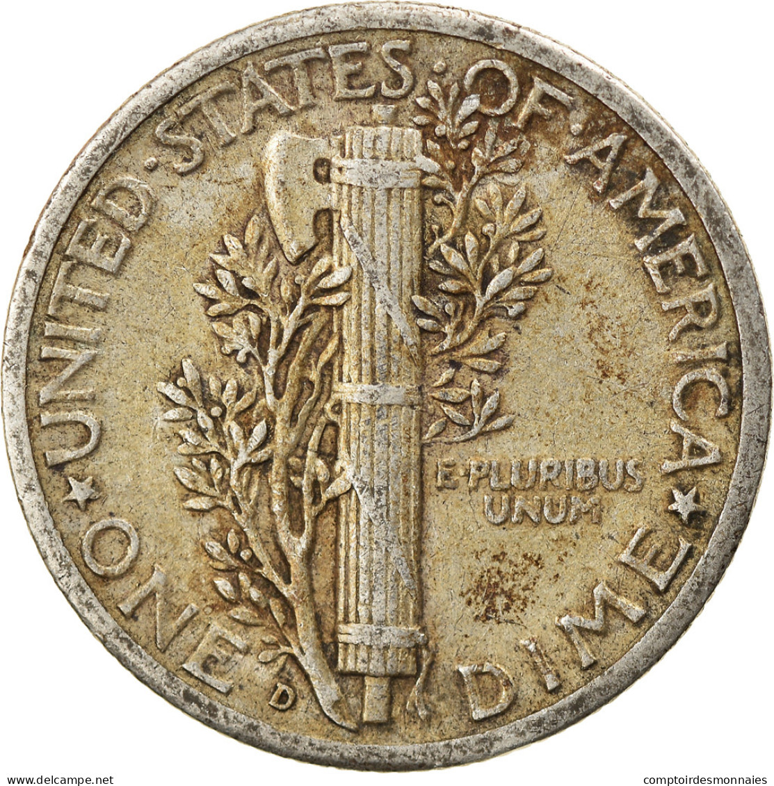 Monnaie, États-Unis, Mercury Dime, Dime, 1944, U.S. Mint, Denver, TB+, Argent - 1916-1945: Mercury