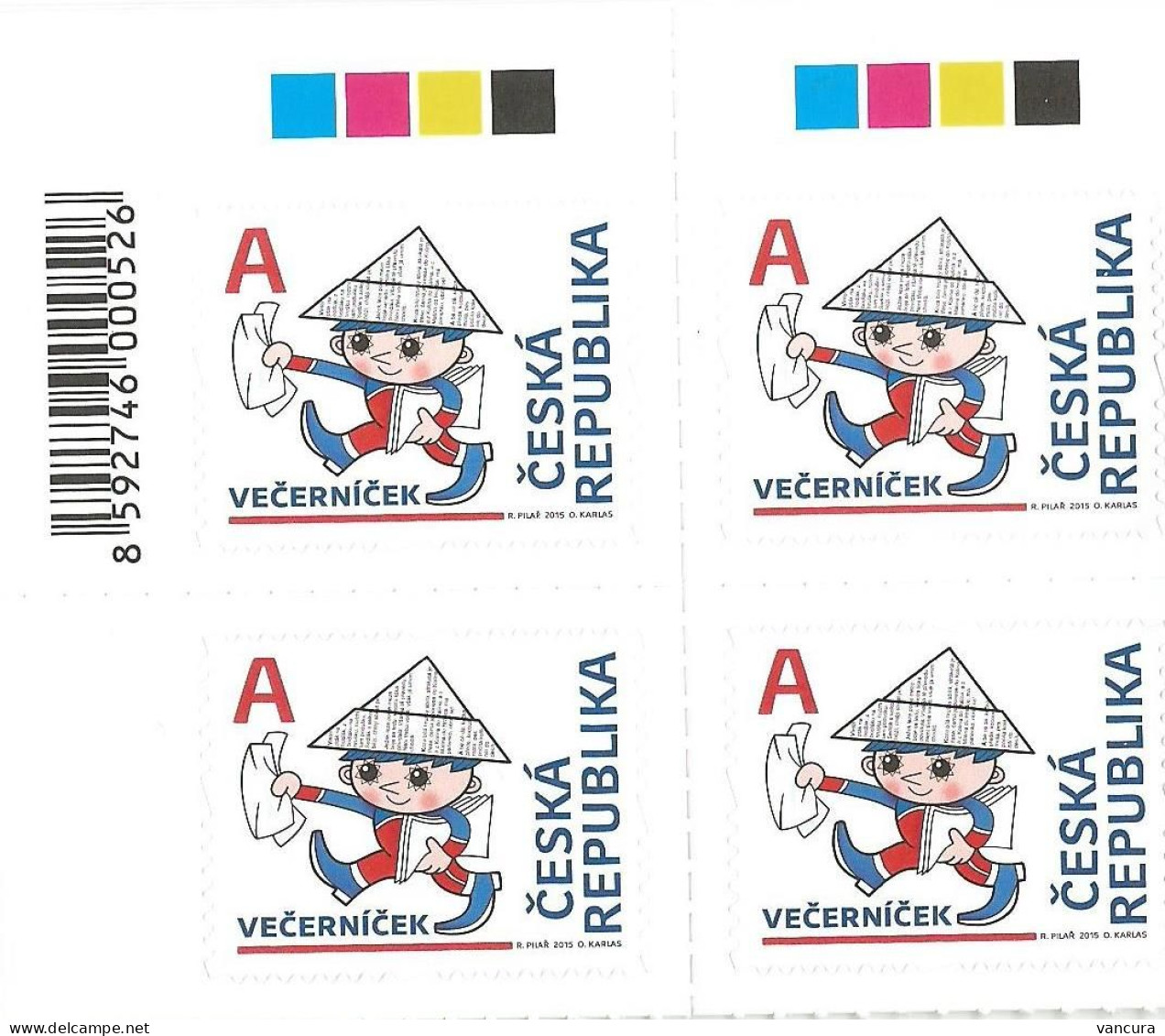 ** 840 Czech Republic Vecernicek Evening Boy 2015 - Unused Stamps