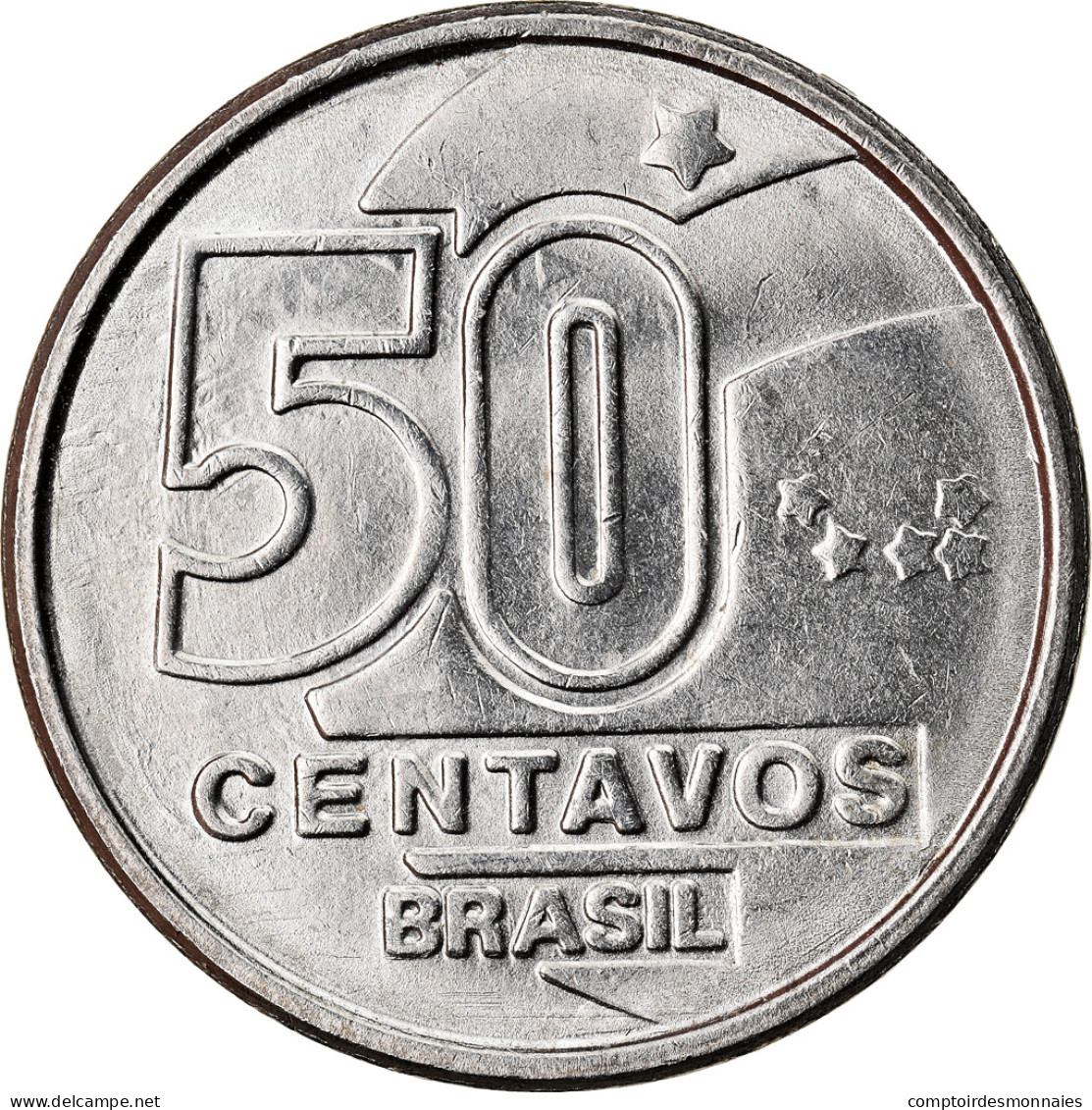 Monnaie, Brésil, 50 Centavos, 1989, TTB, Stainless Steel, KM:614 - Brasil