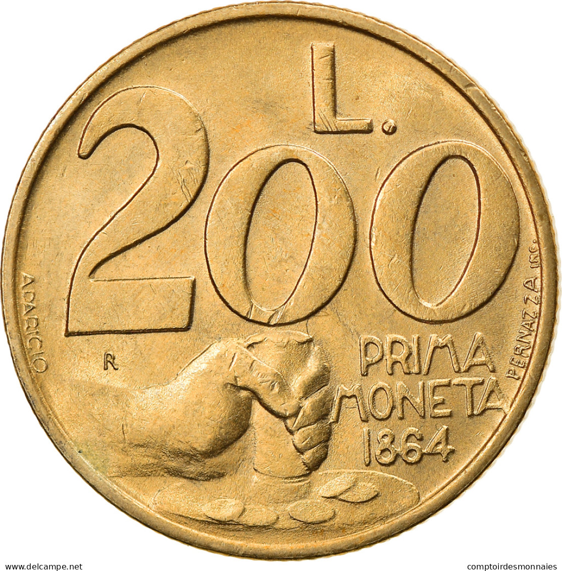 Monnaie, San Marino, 200 Lire, 1991, TTB+, Aluminum-Bronze, KM:268 - Saint-Marin