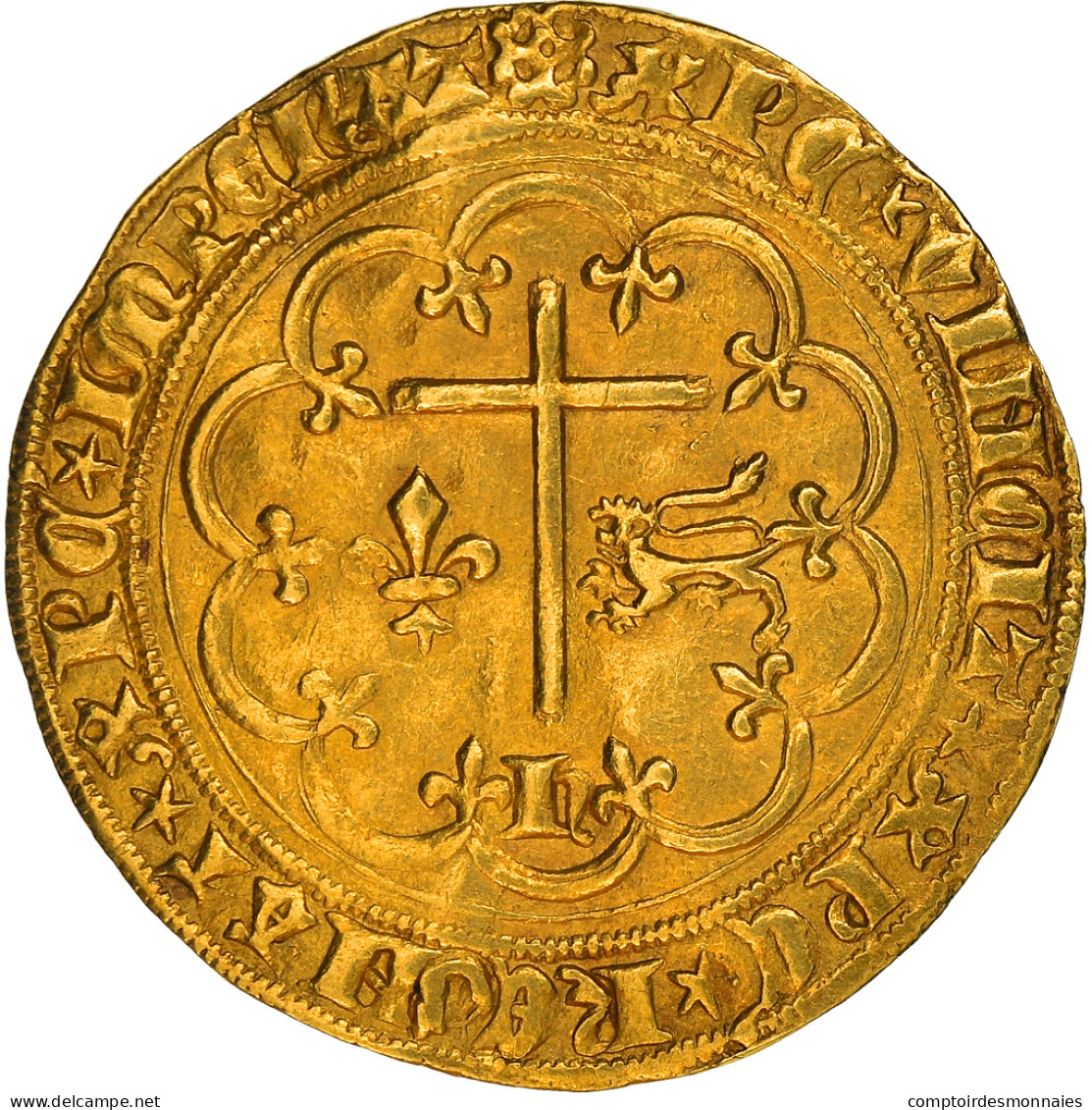 Monnaie, France, Henri VI, Salut D'or, 1422-1453, Auxerre, TTB, Or - 1422-1453 Henri VI De Lancastre