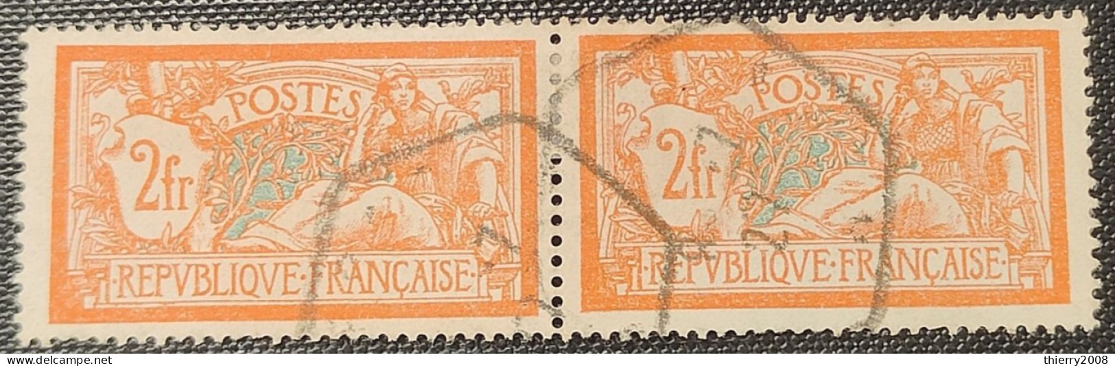 Napoléon III  N° 145c (Cassure De écusson)  Avec Oblitération Cachet à Date En Paire  TB - Usados