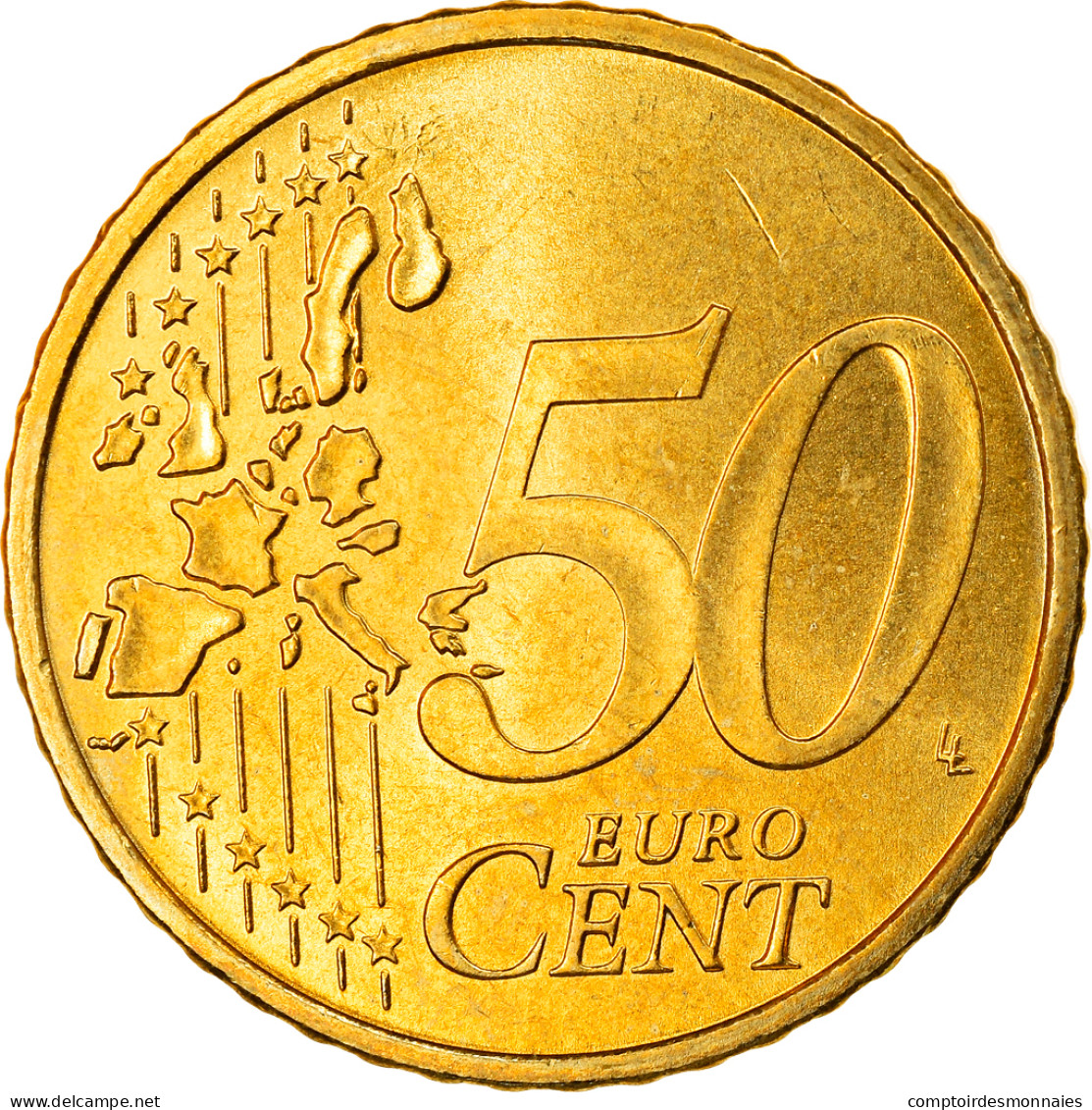 Portugal, 50 Euro Cent, 2004, Lisbonne, SUP, Laiton, KM:745 - Portugal