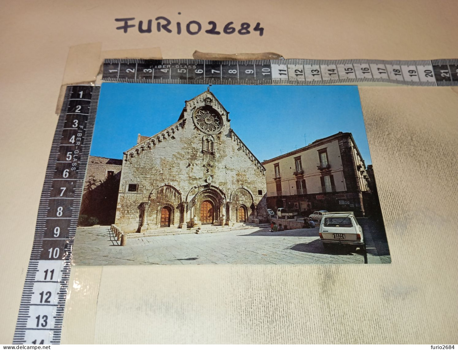 AD10597 RUVO DI PUGLIA LA CATTEDRALE PANORAMA AUTO D'EPOCA - Andere & Zonder Classificatie