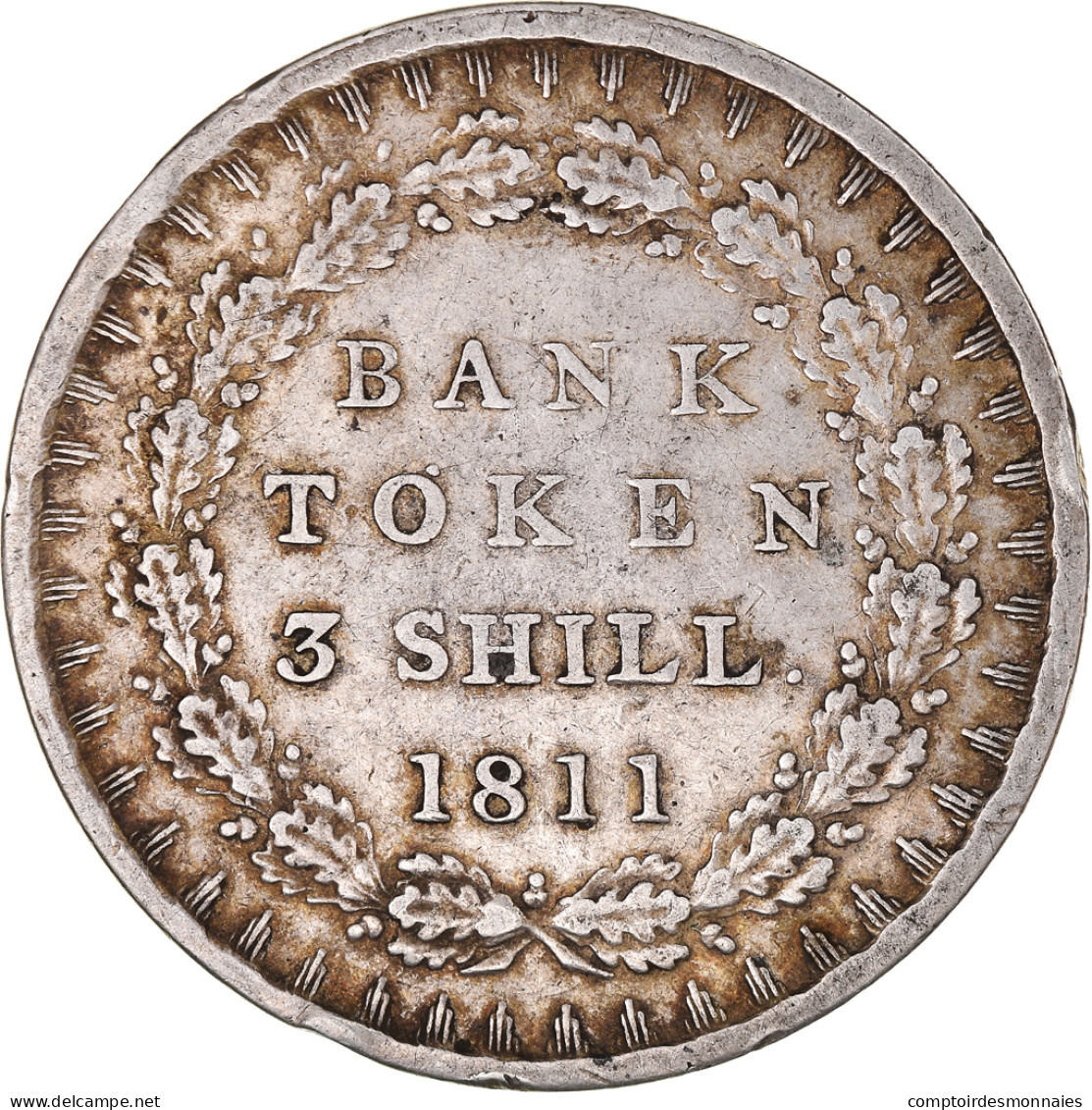 Monnaie, Grande-Bretagne, George III, 3 Shilling, 1811, Londres, Bank Token - Altri & Non Classificati