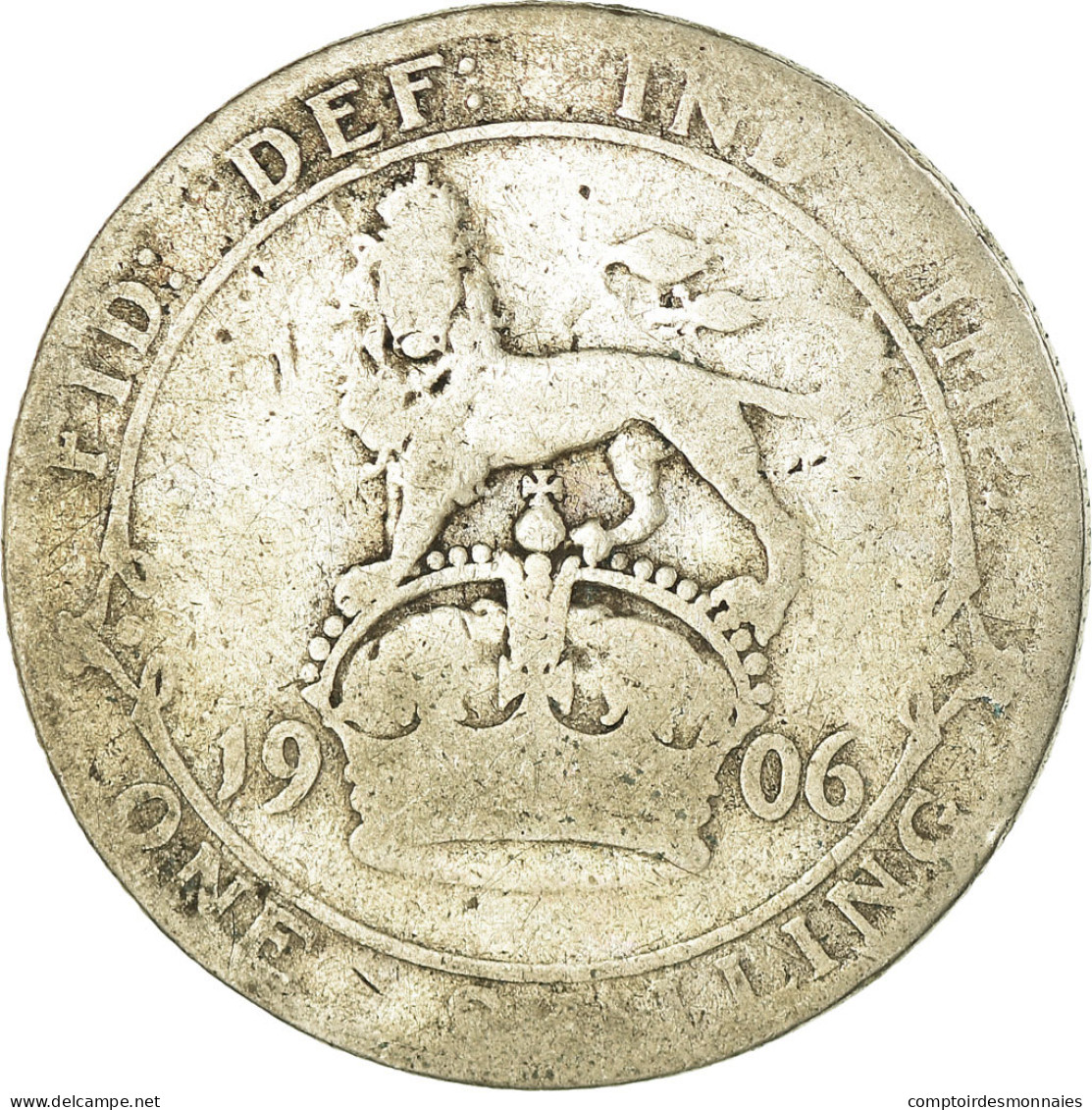 Monnaie, Grande-Bretagne, Edward VII, Shilling, 1906, TB, Argent, KM:800 - I. 1 Shilling