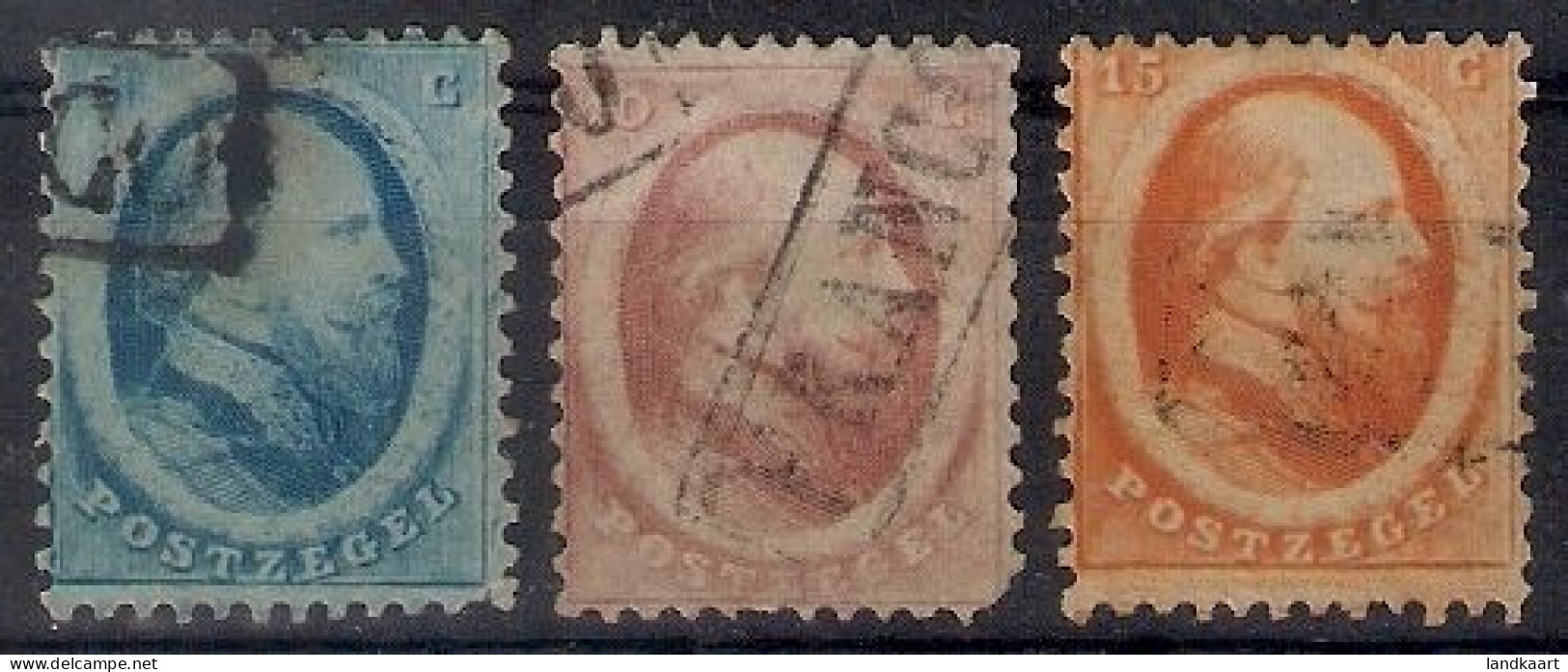 Netherlands 1864, NVPH Nr 4-6, Used - Gebruikt