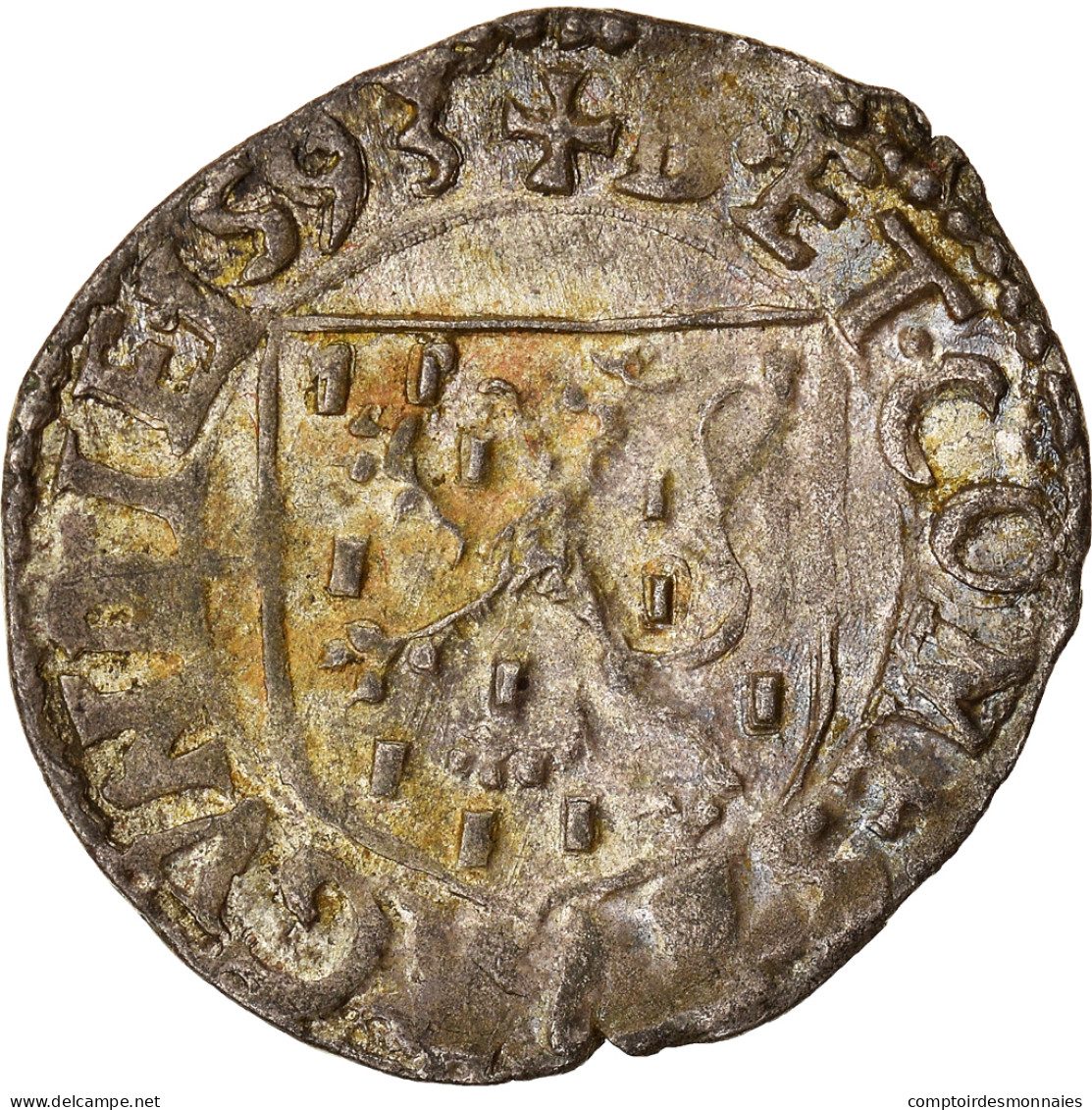 Monnaie, Espagne, Franche-Comté, Philippe II, Carolus, 1593, Dole, TTB, Billon - Sonstige & Ohne Zuordnung