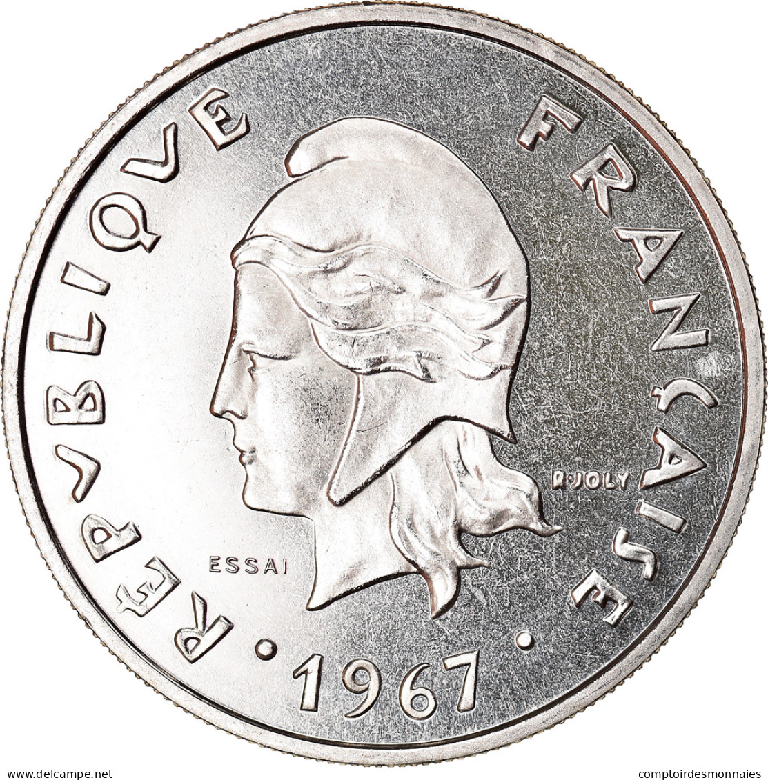 Monnaie, New Hebrides, 20 Francs, 1967, Paris, ESSAI, SPL+, Nickel, KM:E3 - Other & Unclassified