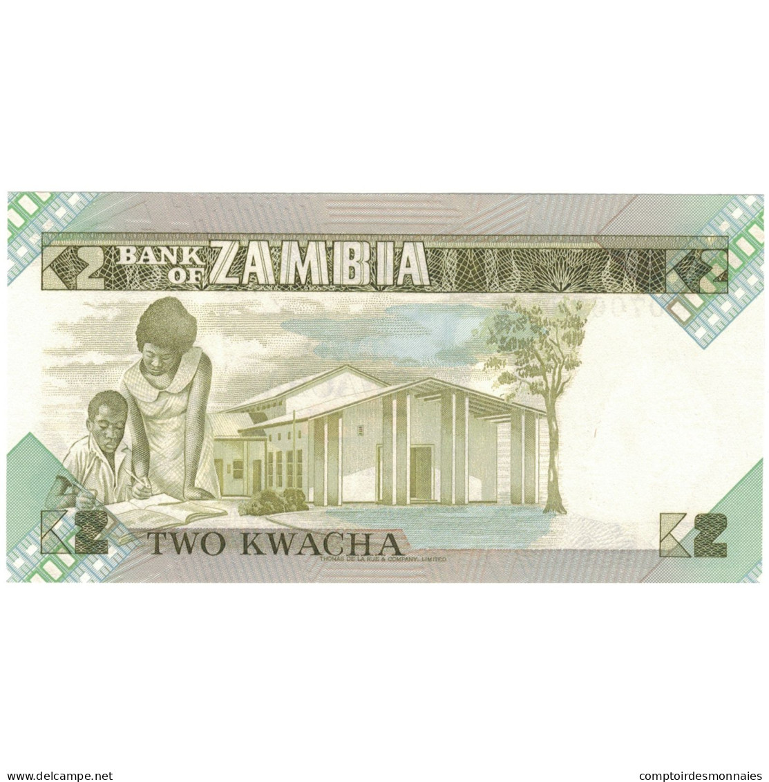 Billet, Zambie, 2 Kwacha, KM:24c, SPL+ - Sambia