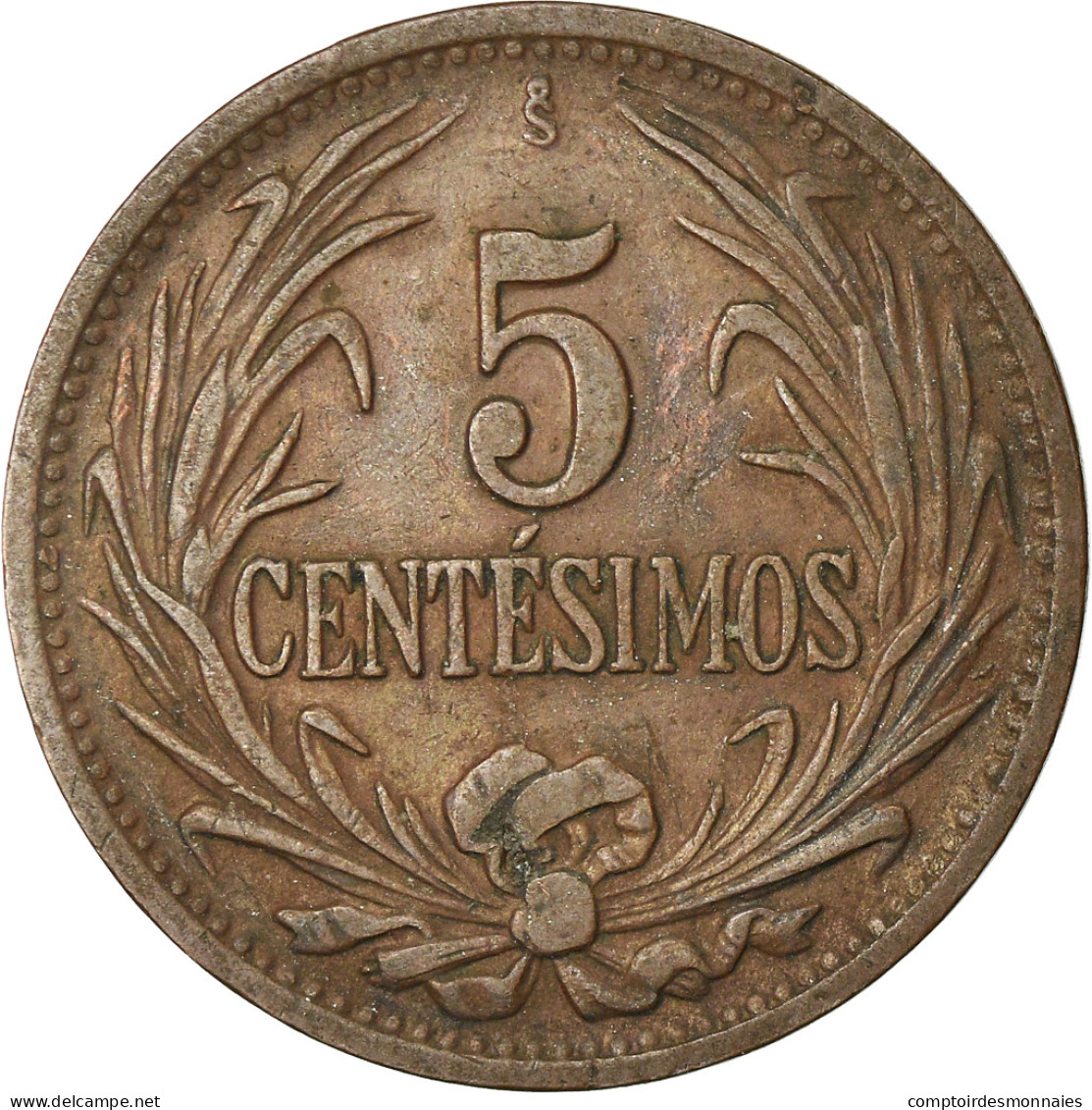 Monnaie, Uruguay, 5 Centesimos, 1946, Santiago, TTB, Cuivre, KM:21a - Uruguay