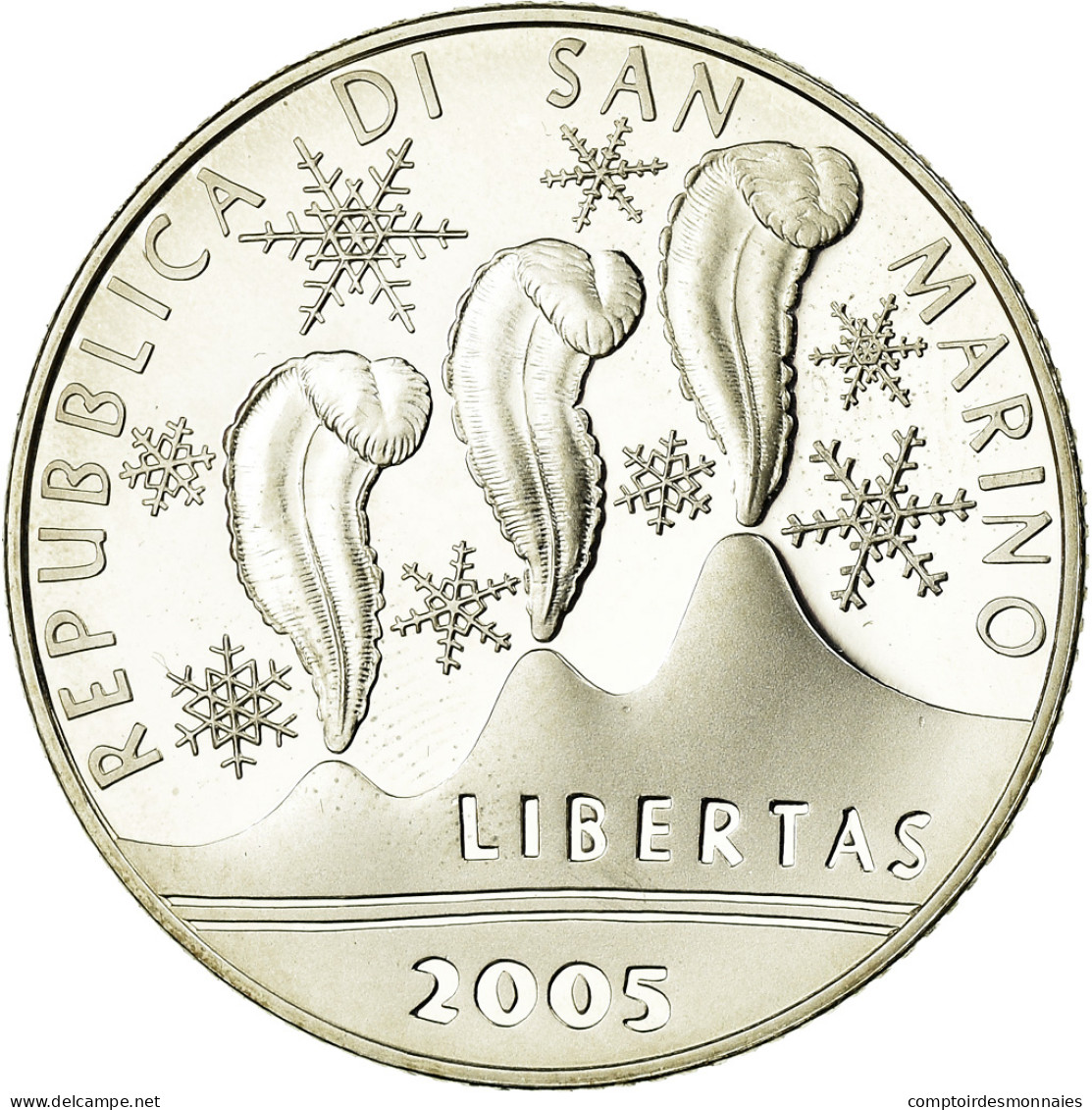 San Marino, 5 Euro, 2005, Proof, FDC, Argent, KM:511 - San Marino