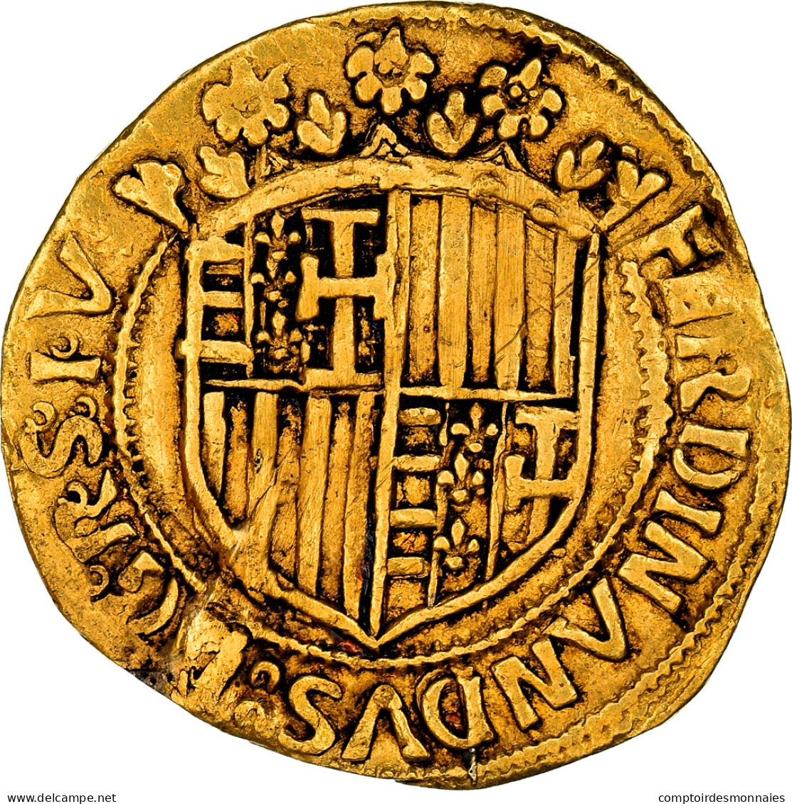Monnaie, États Italiens, Ferdinando I, Ducato, 1458-1494, Naples, TTB, Or - Naples & Sicile