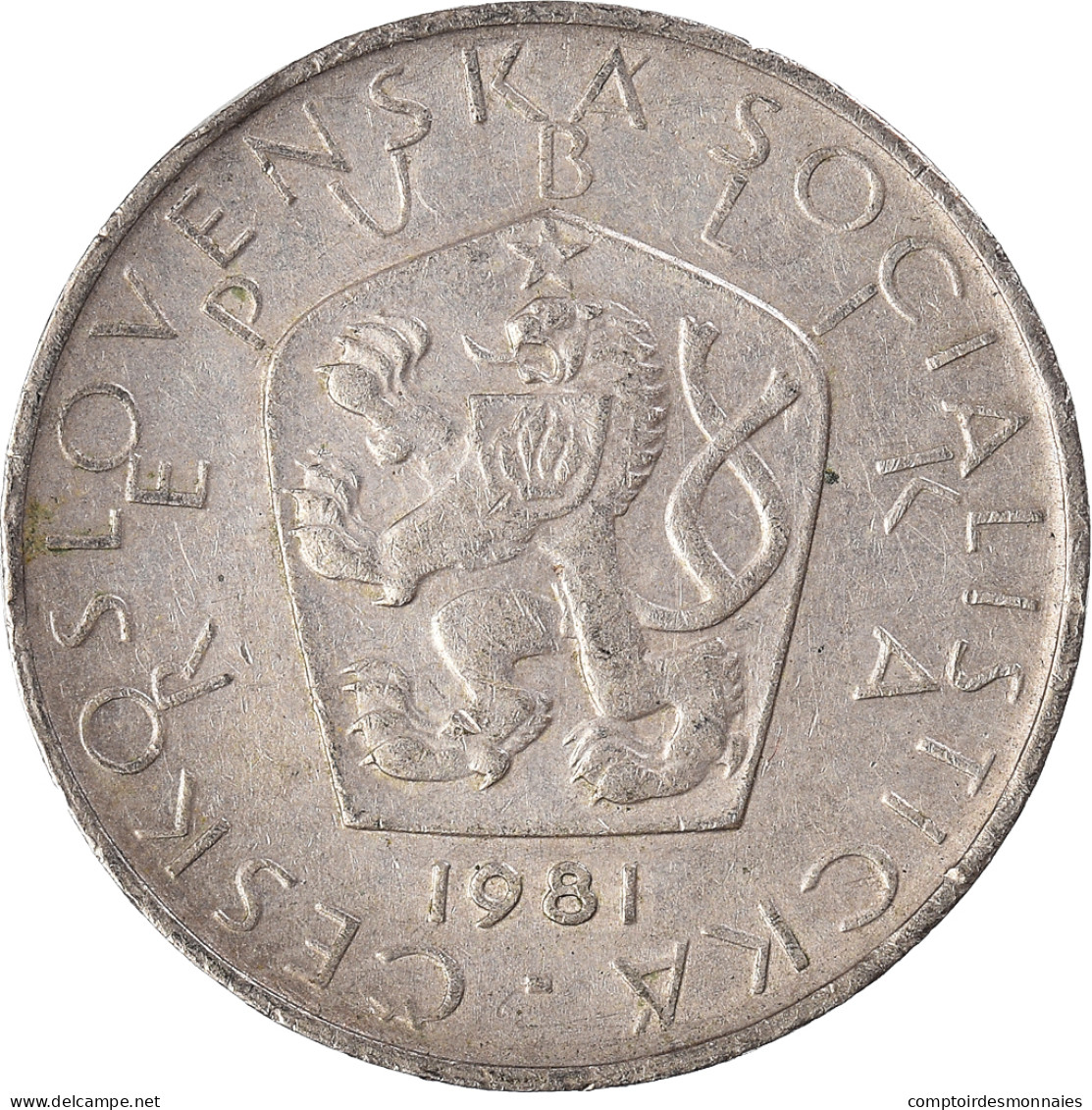 Monnaie, Tchécoslovaquie, 5 Korun, 1981 - Tsjechoslowakije