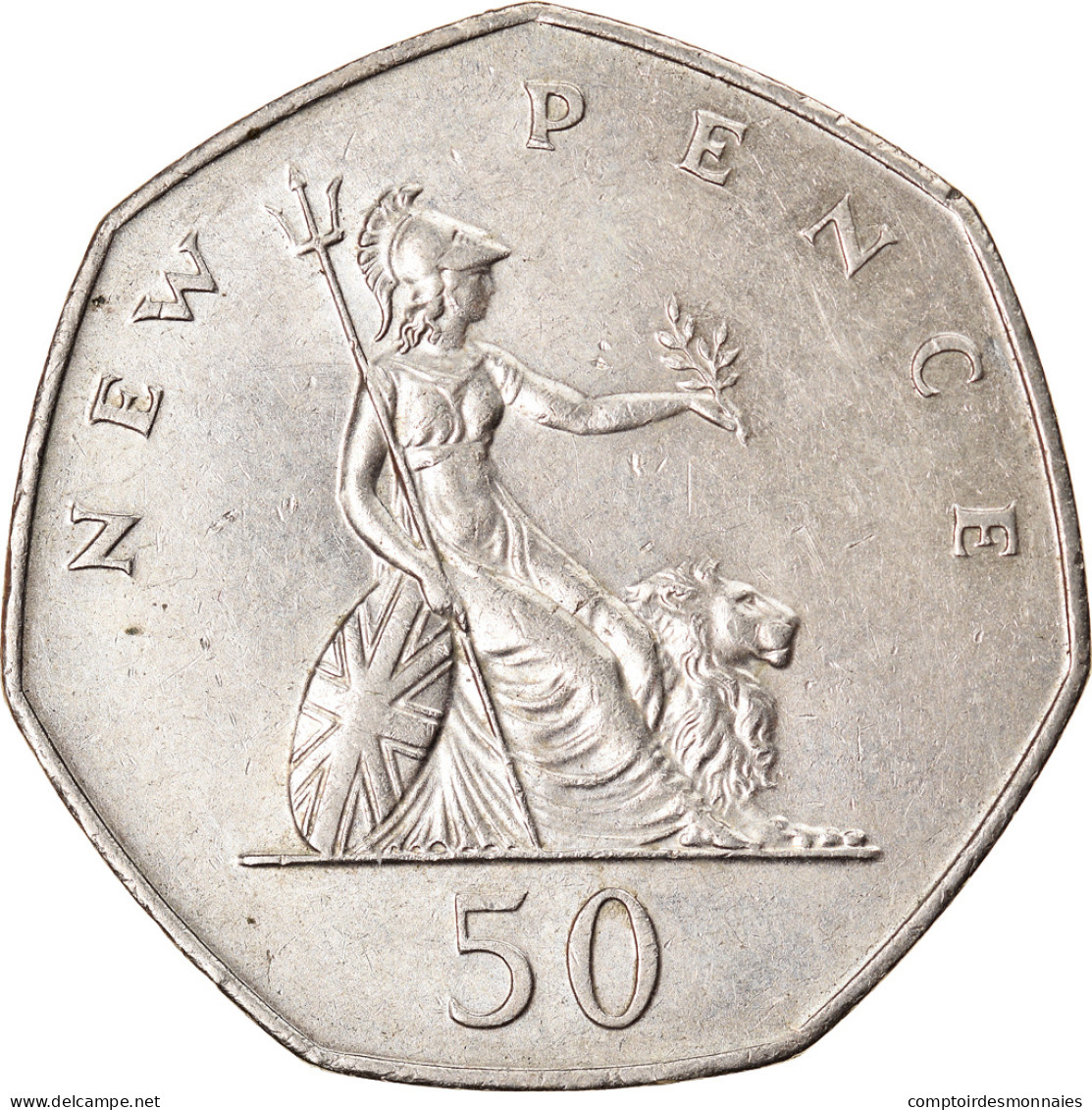 Monnaie, Grande-Bretagne, Elizabeth II, 50 New Pence, 1976, TTB+, Copper-nickel - 50 Pence