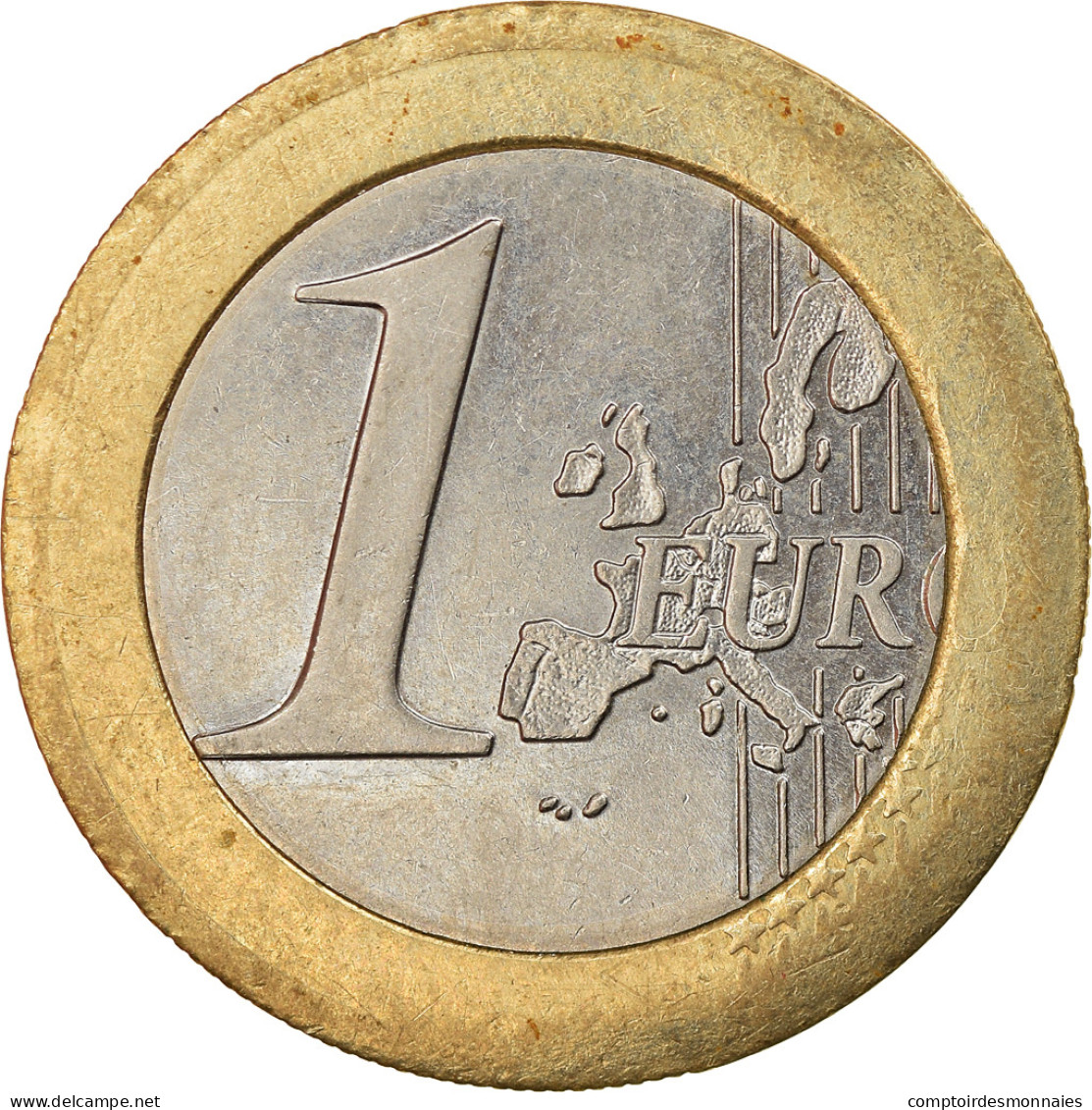 France, 1 Euro, 1999, Error Wrong Ring, SUP+, Bi-Metallic - Errors And Oddities