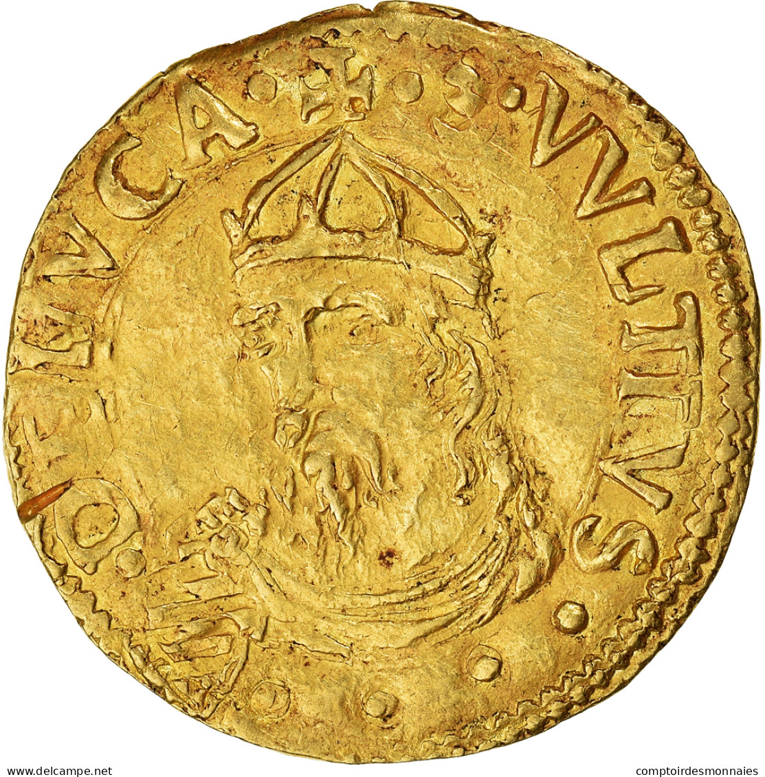 Monnaie, États Italiens, Scudo, 1552, Lucques, TTB+, Or - Lucca