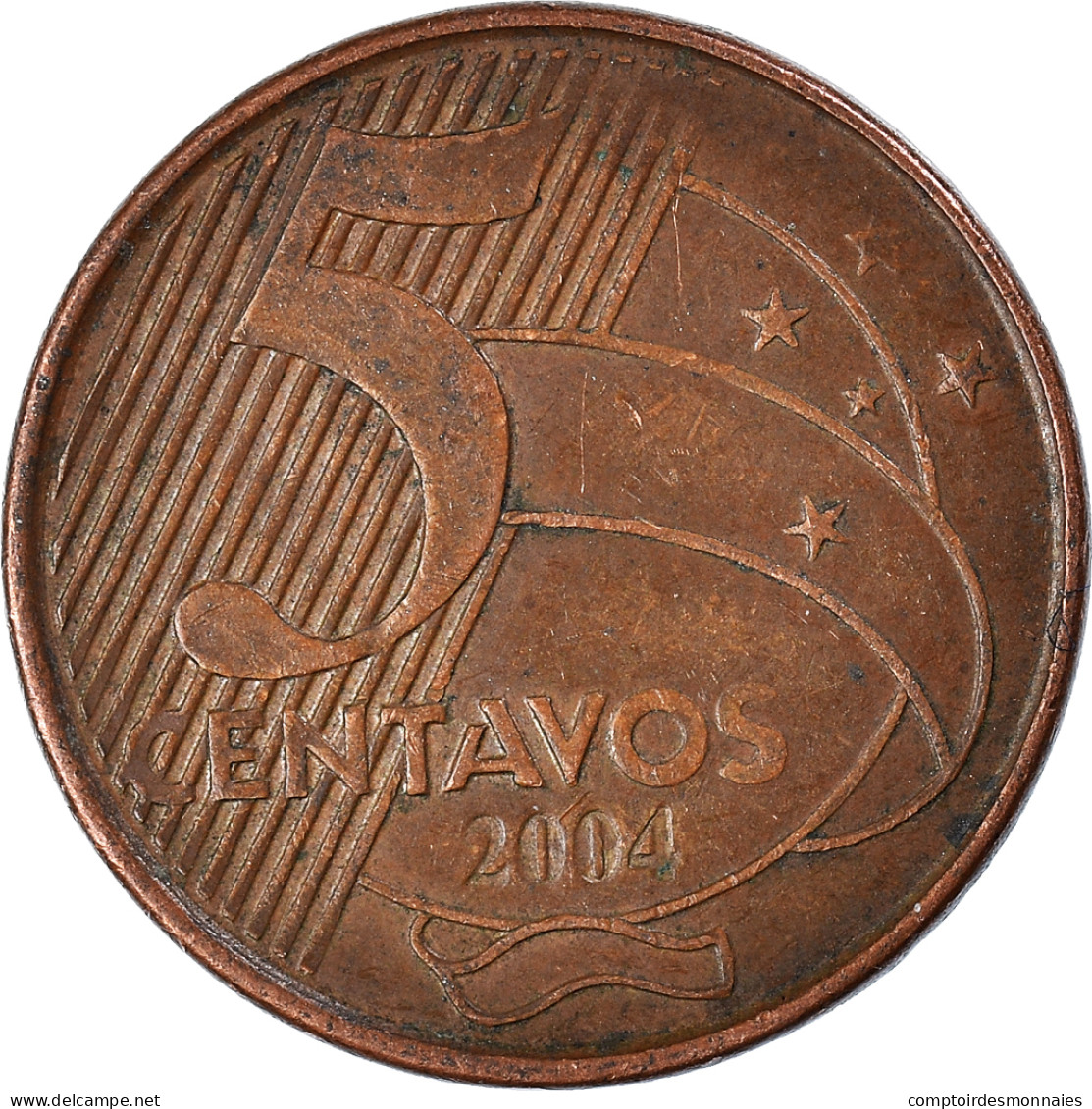Monnaie, Brésil, 5 Centavos, 2004 - Brasil