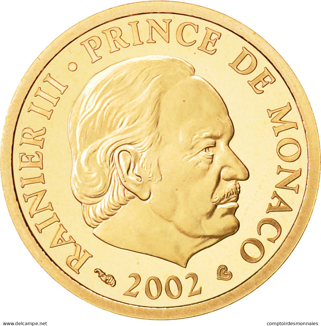 Monaco, 20 Euro, Prince Rainier III, 2002, SPL, Or, KM:177 - Monaco