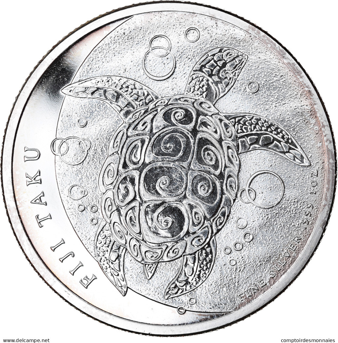 Monnaie, Fiji, Elizabeth II, Hawksbill Turtle, 2 Dollars, 2011, 1 Oz, FDC - Fiji