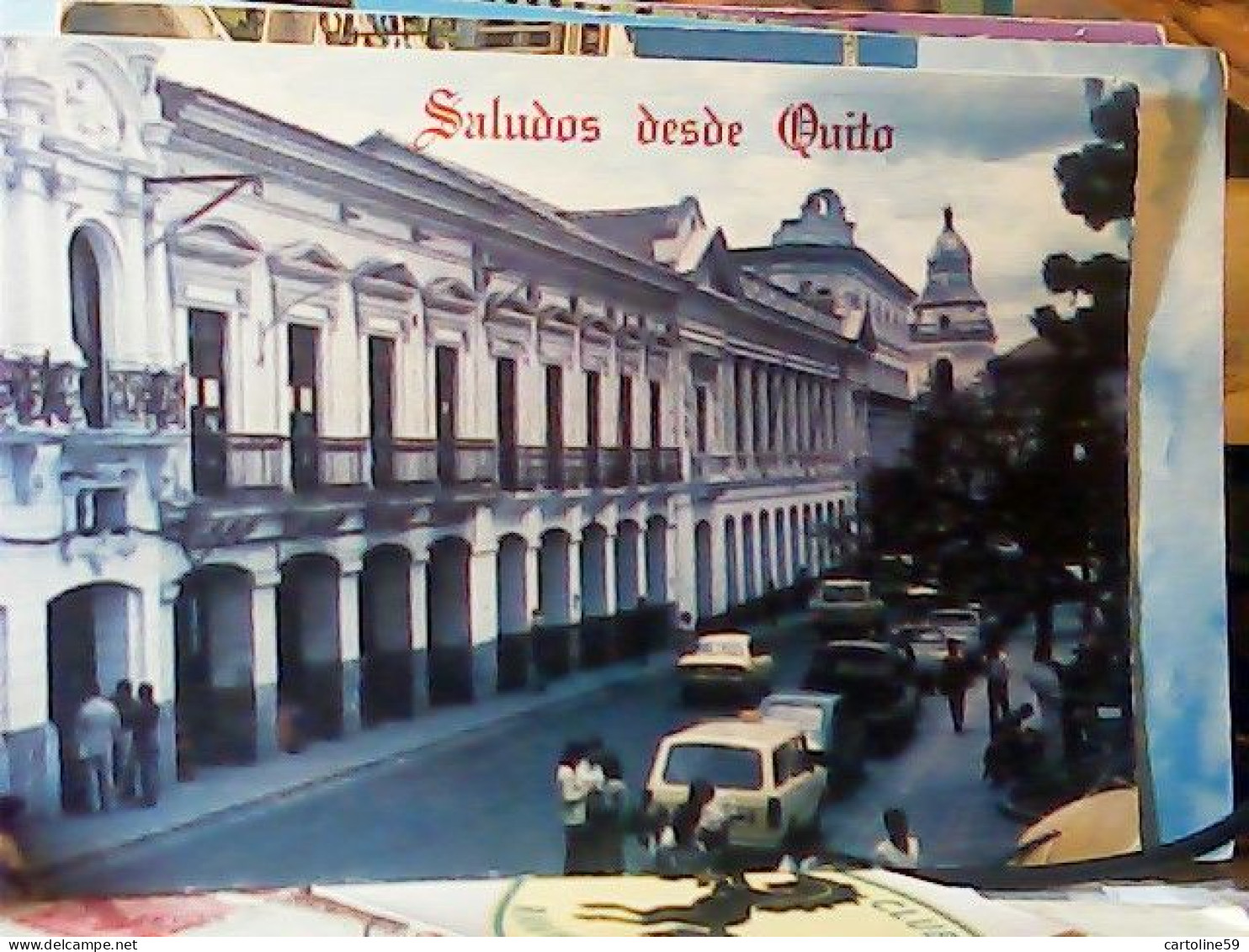 EQUATEUR ECUADOR PLAZA MAYOR DE QUITO AUTO CAR  V1980  JU5091 - Ecuador