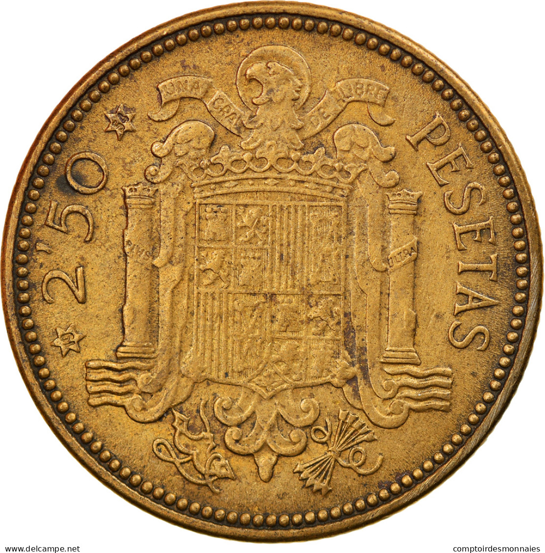 Monnaie, Espagne, Caudillo And Regent, 2-1/2 Pesetas, 1954, Madrid, TTB - Other & Unclassified