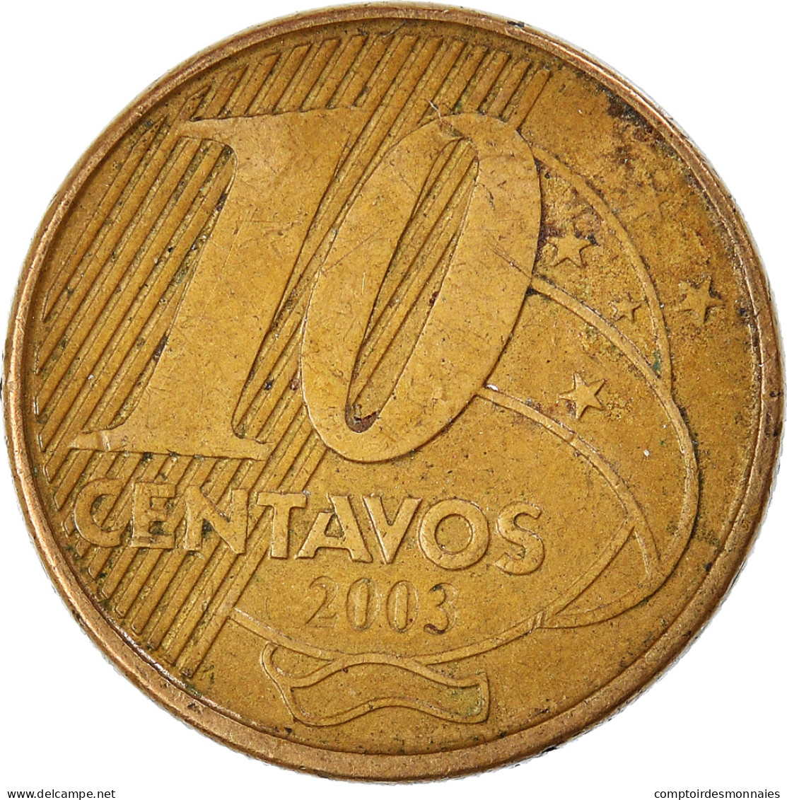 Monnaie, Brésil, 10 Centavos, 2003 - Brasil