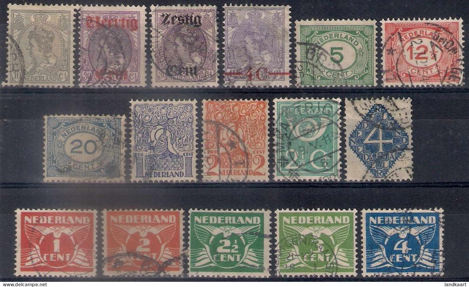 Netherlands 1919-25, Selection Between NVPH Nr 81 And 148, Used - Usati