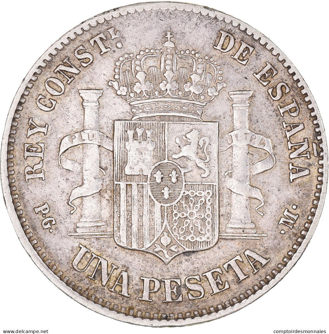 Monnaie, Espagne, Alfonso XIII, Peseta, 1891, Madrid, TTB, Argent, KM:691 - First Minting