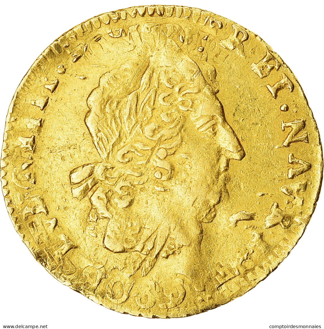 France, Louis XIV, 1/2 Louis D'or, 1/2 Louis D'or Aux Insignes, Date Incertaine - 1643-1715 Louis XIV The Great