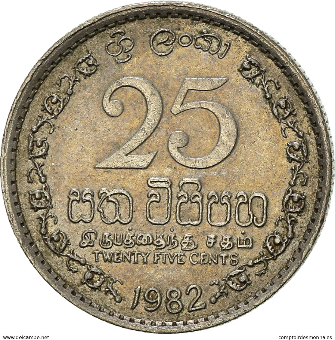 Monnaie, Sri Lanka, 25 Cents, 1982 - Sri Lanka (Ceylon)