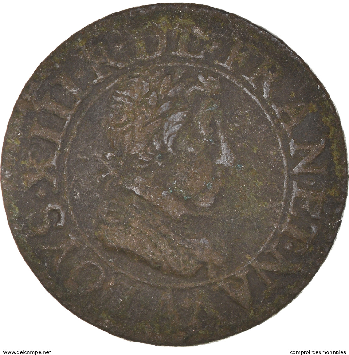 Monnaie, France, Louis XIII, Double Tournois, Buste Juvénile, Double Tournois - 1610-1643 Luis XIII El Justo