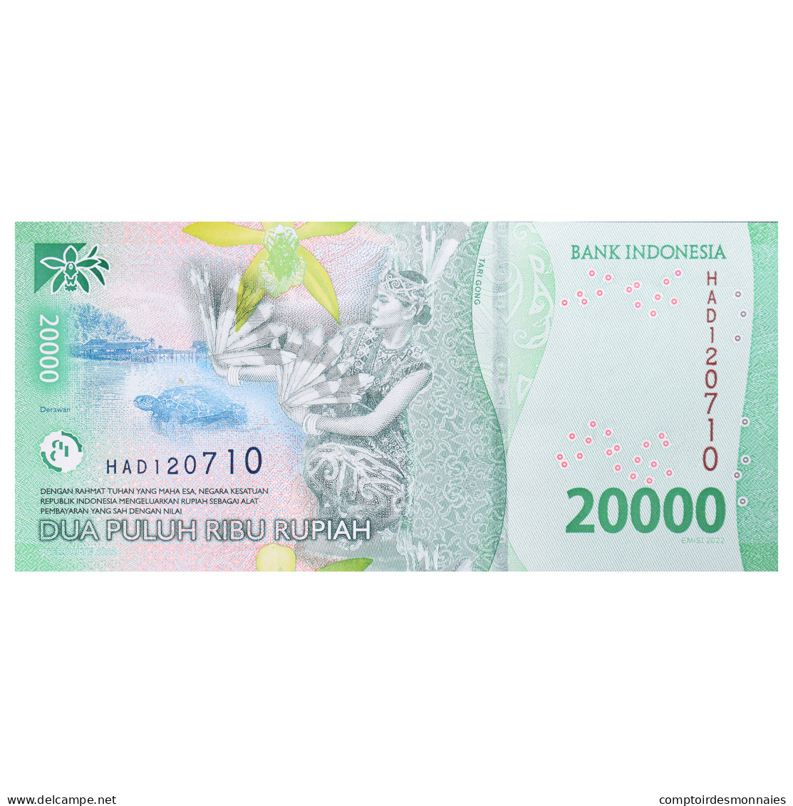 Billet, Indonésie, 2022, 20000 RUPIAH, NEUF - Indonesien