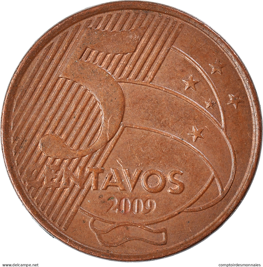 Monnaie, Brésil, 5 Centavos, 2009 - Brazilië