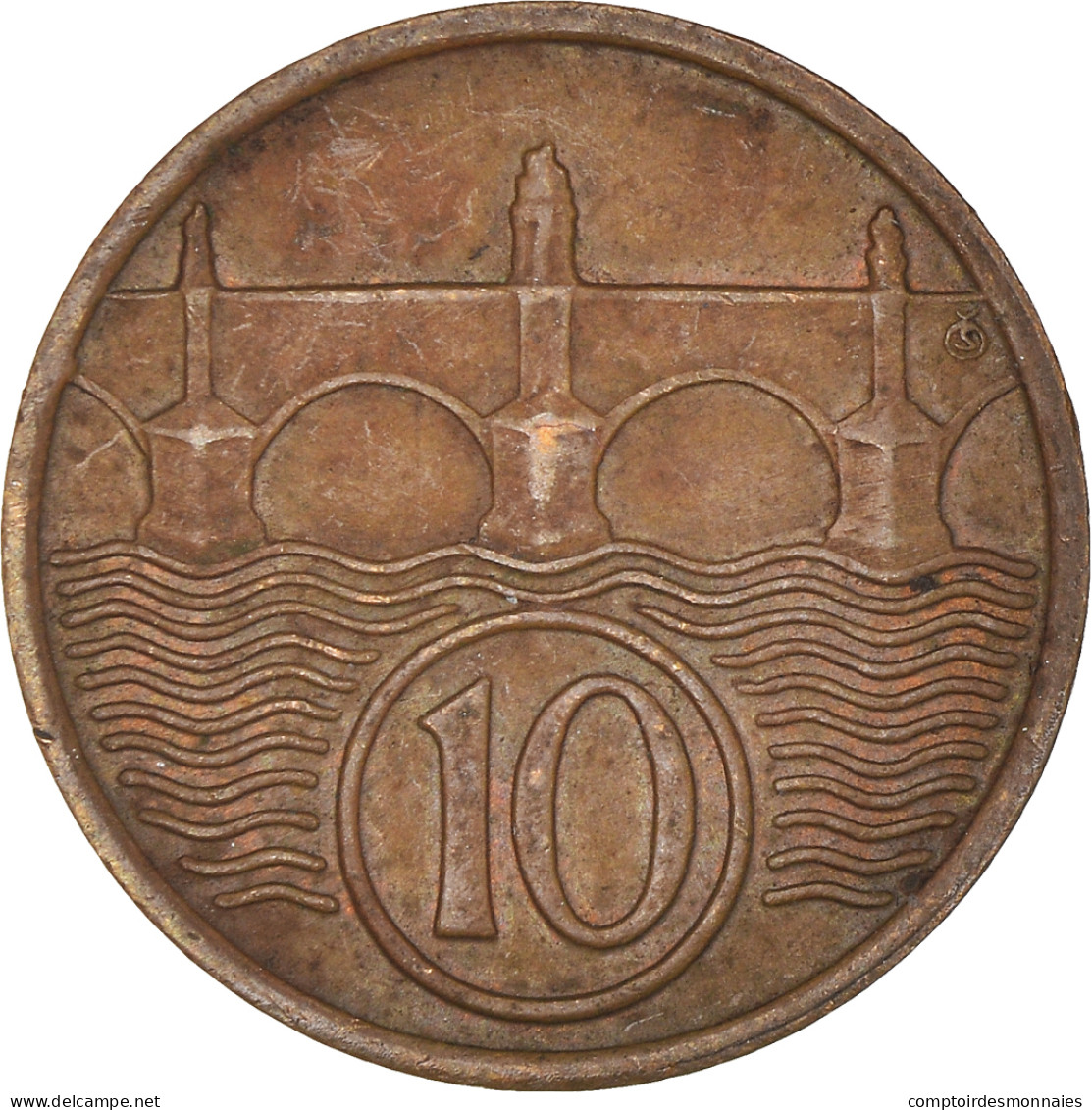 Monnaie, Tchécoslovaquie, 10 Haleru, 1934, TTB, Bronze, KM:3 - Tchécoslovaquie