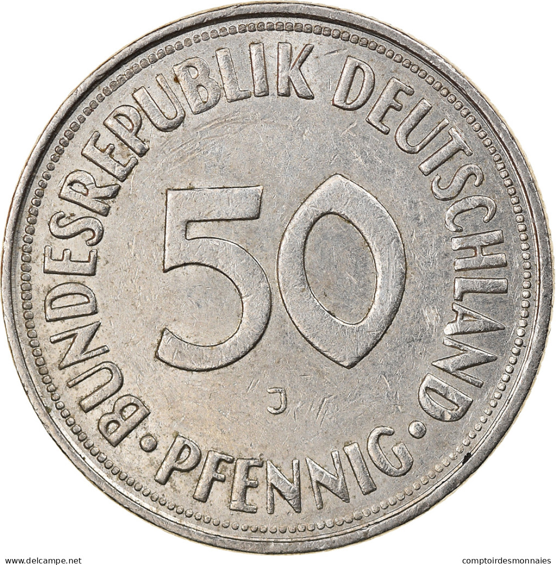 Monnaie, République Fédérale Allemande, 50 Pfennig, 1969, Hambourg, TTB - 10 Pfennig