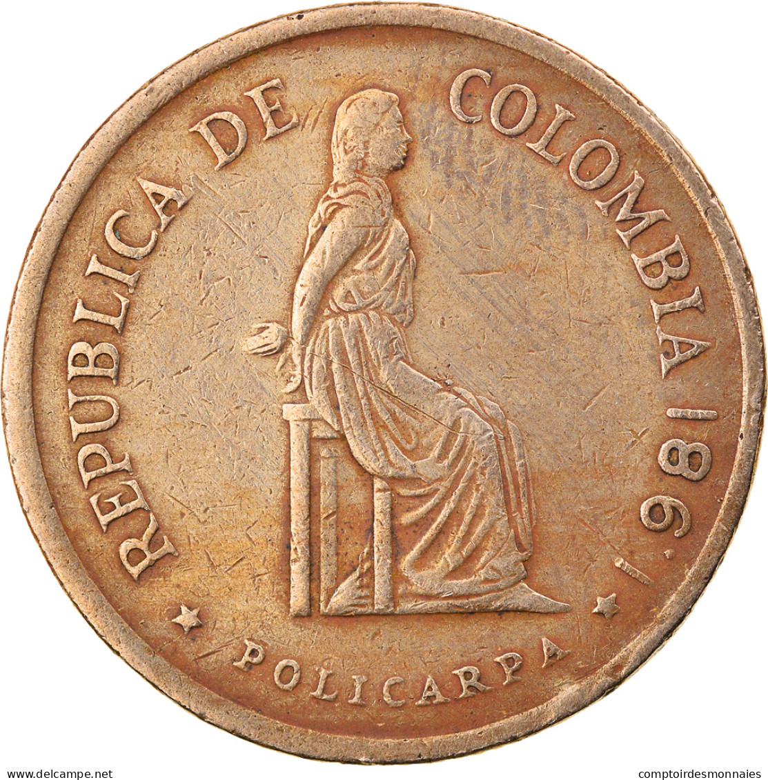 Monnaie, Colombie, 5 Pesos, 1981, TTB, Bronze, KM:268 - Kolumbien